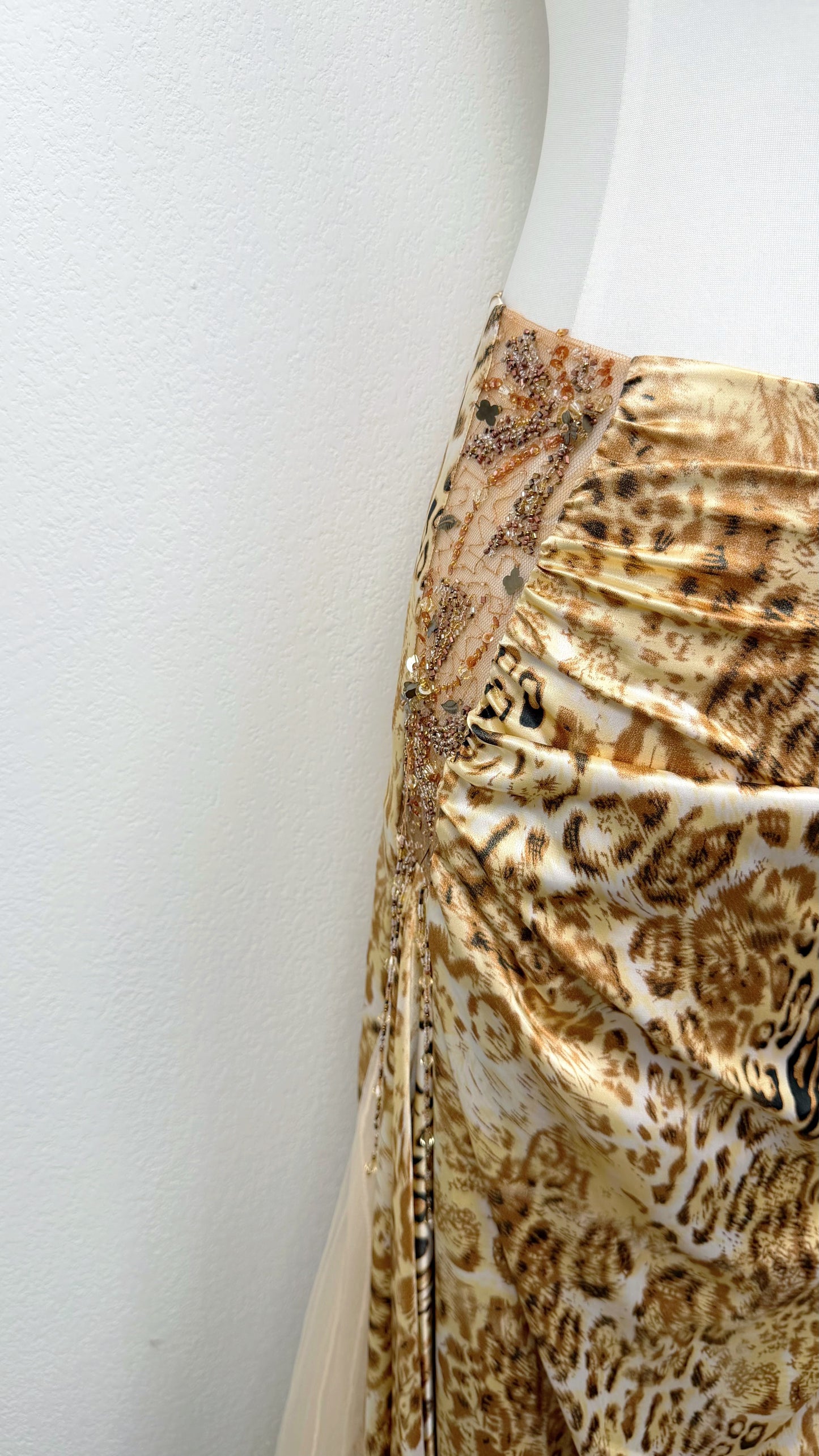 Golden Wildcat Hand-Beaded Two-Piece Set