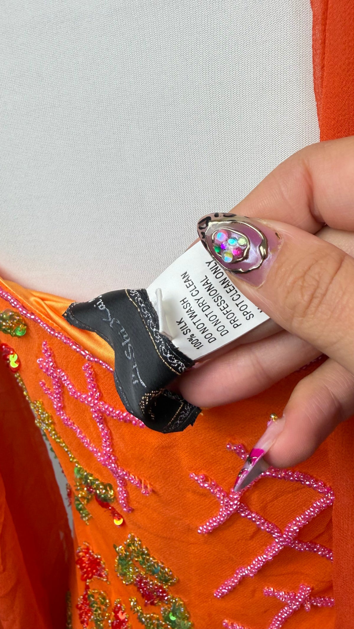 The Tangerine Fairy Silk Dress