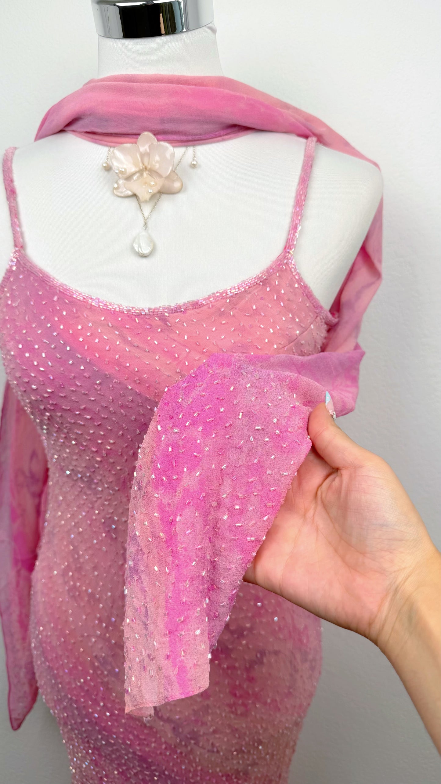 Silk Pink Stardust Gown