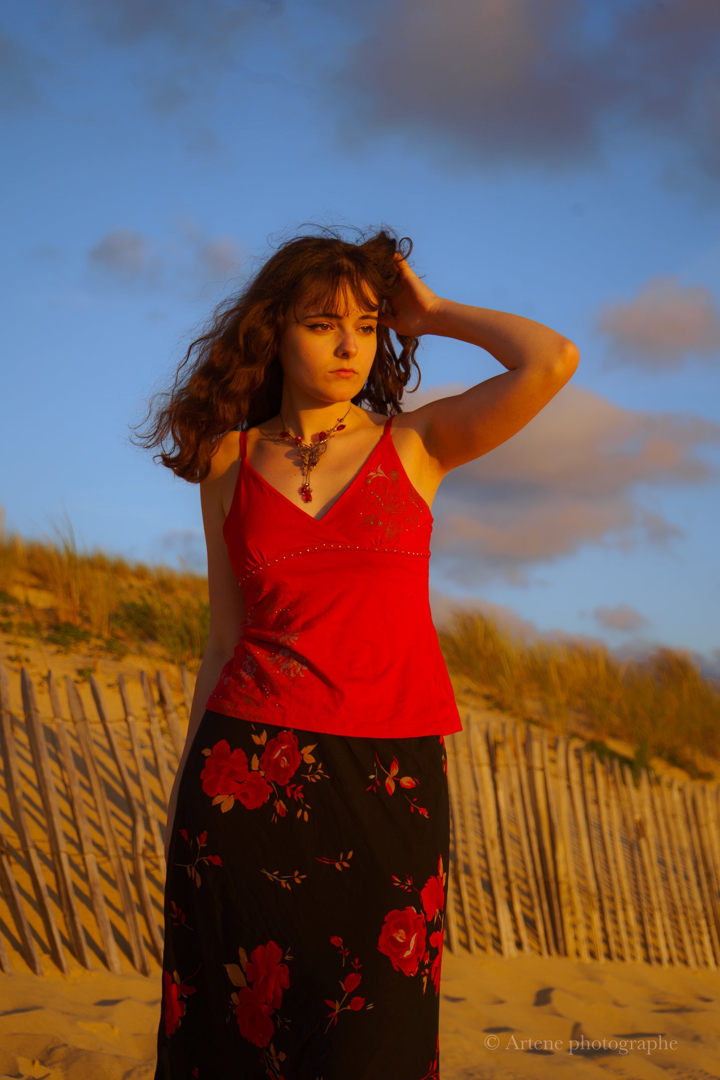 Crimson Blossom Top