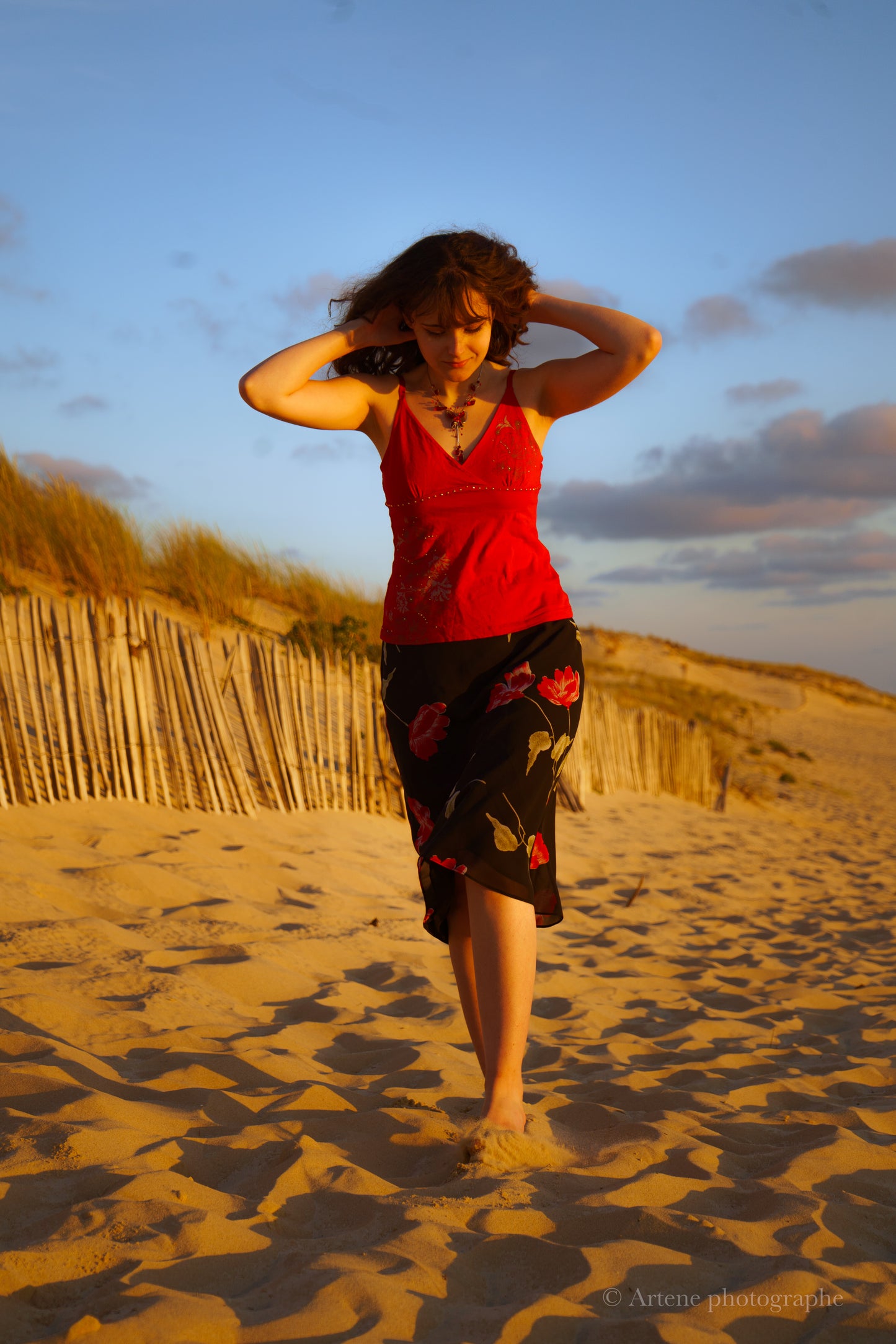 Crimson Blossom Top
