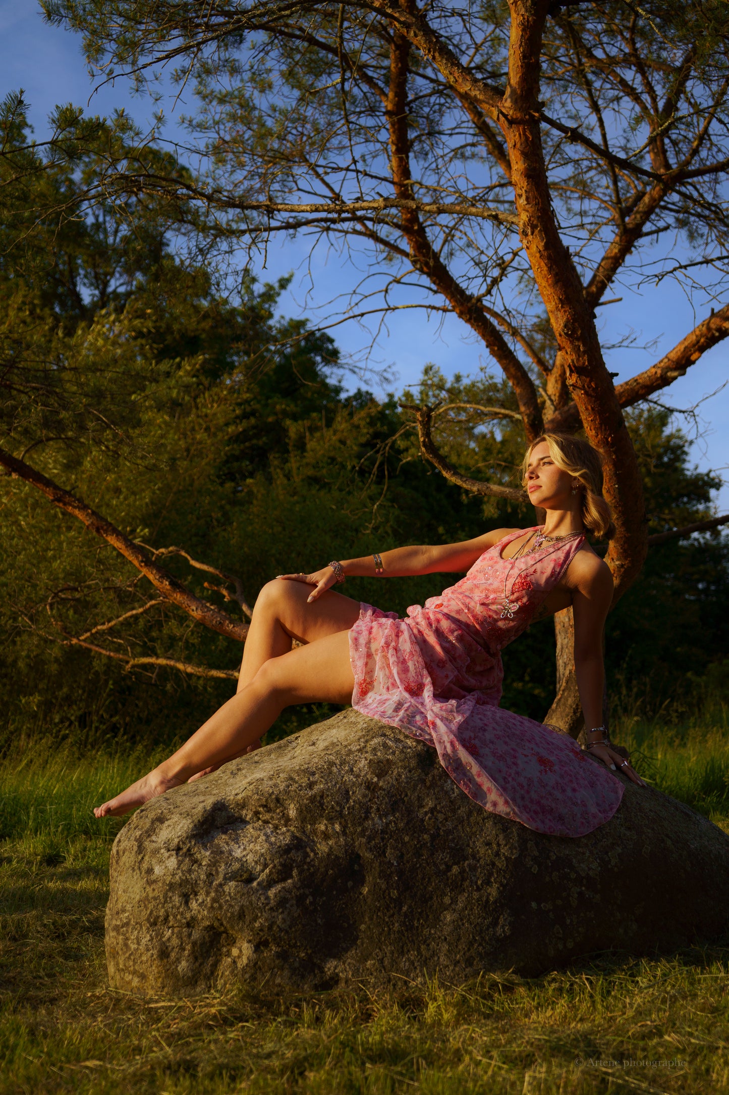 "Isadora" Hand Beaded Pink Dress