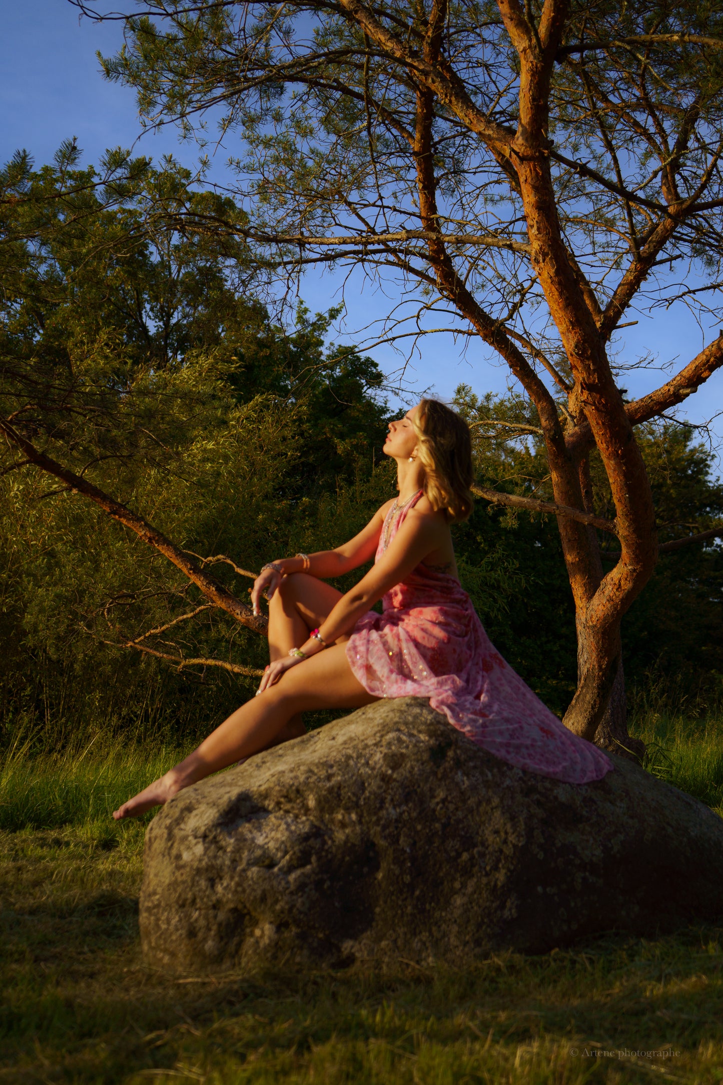 "Isadora" Hand Beaded Pink Dress