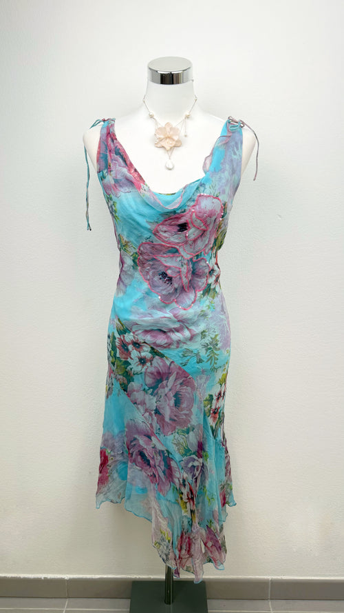 Rare Derhy Bluebell Romance Dress & Cardigan Set
