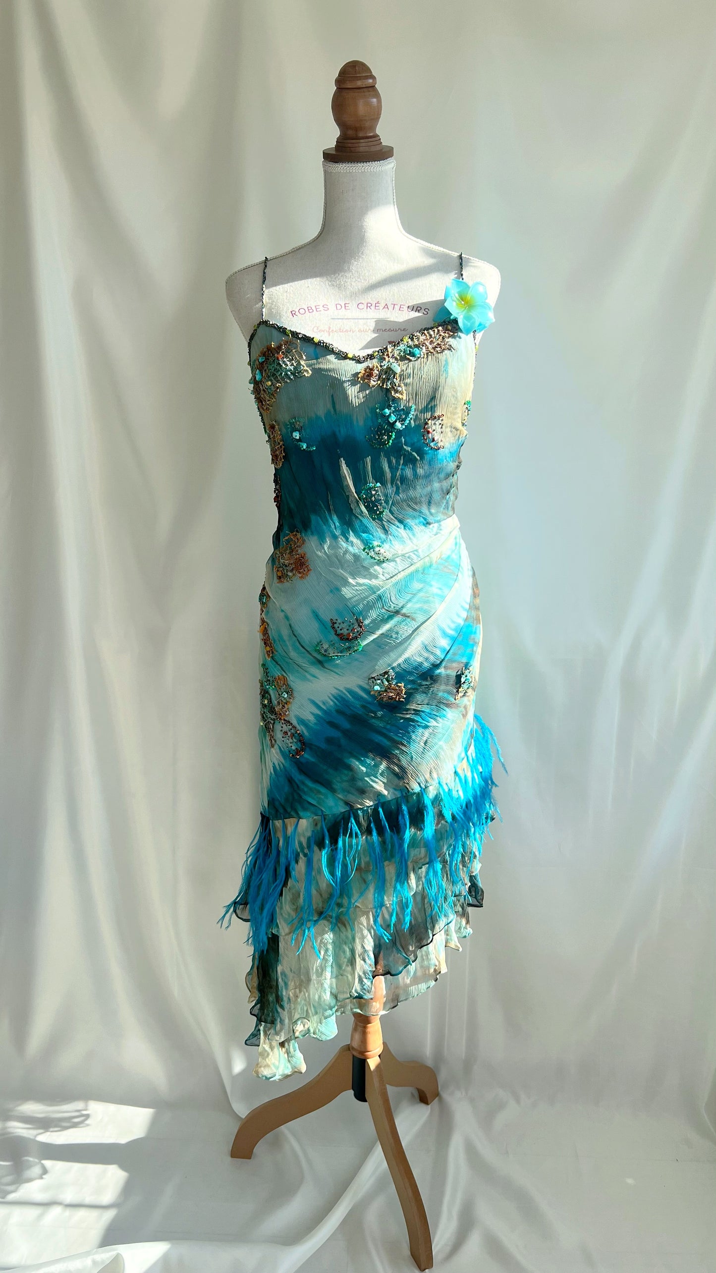 100% Silk “Blue Mirage”