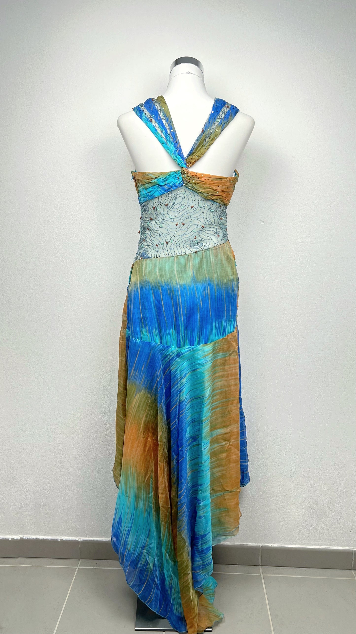Ocean Mirage Silk Gown