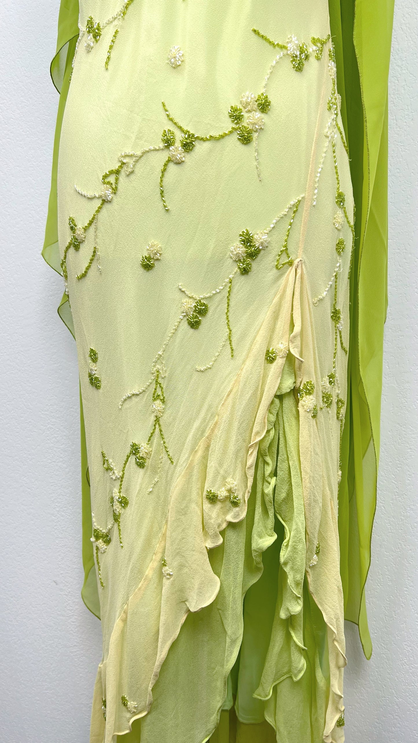 Lime Blossom Silk Gown