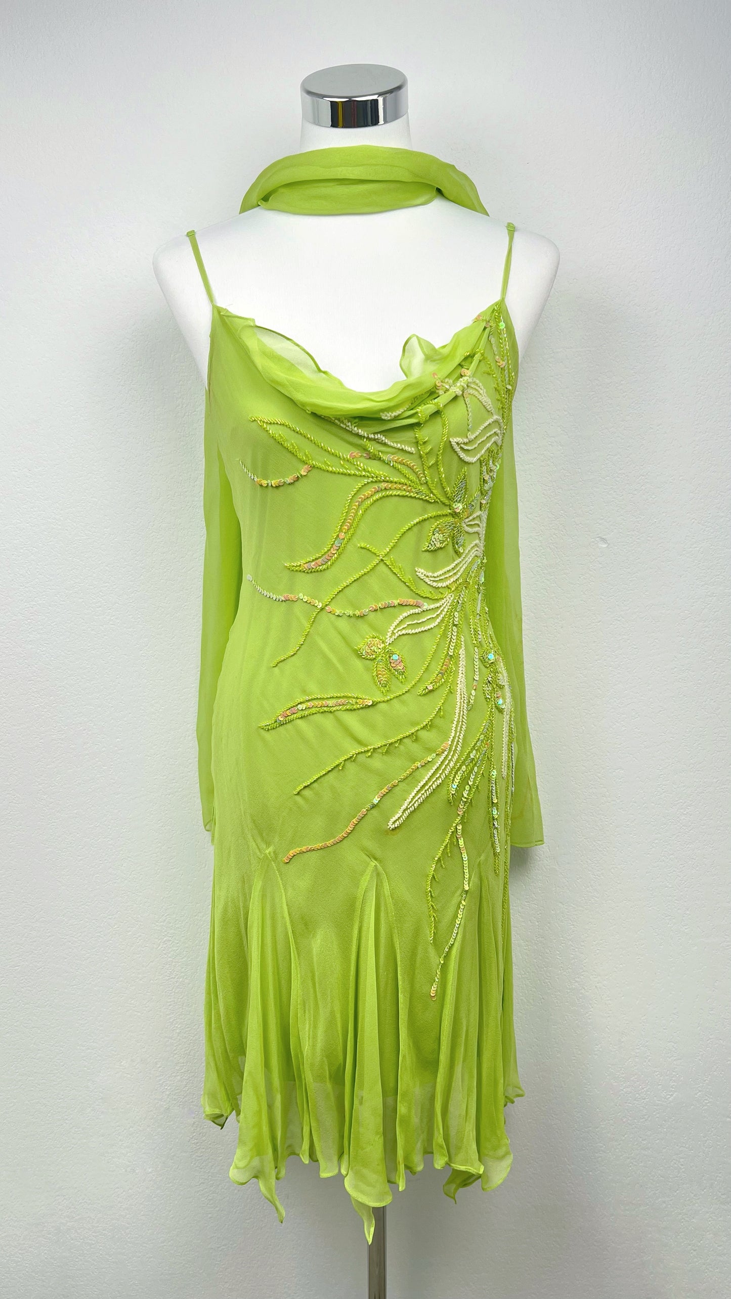 Fairy Lime Silk Dress