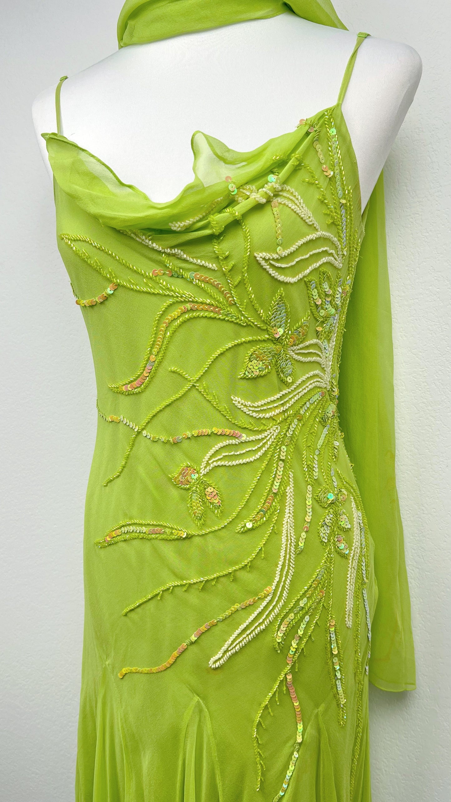 Fairy Lime Silk Dress