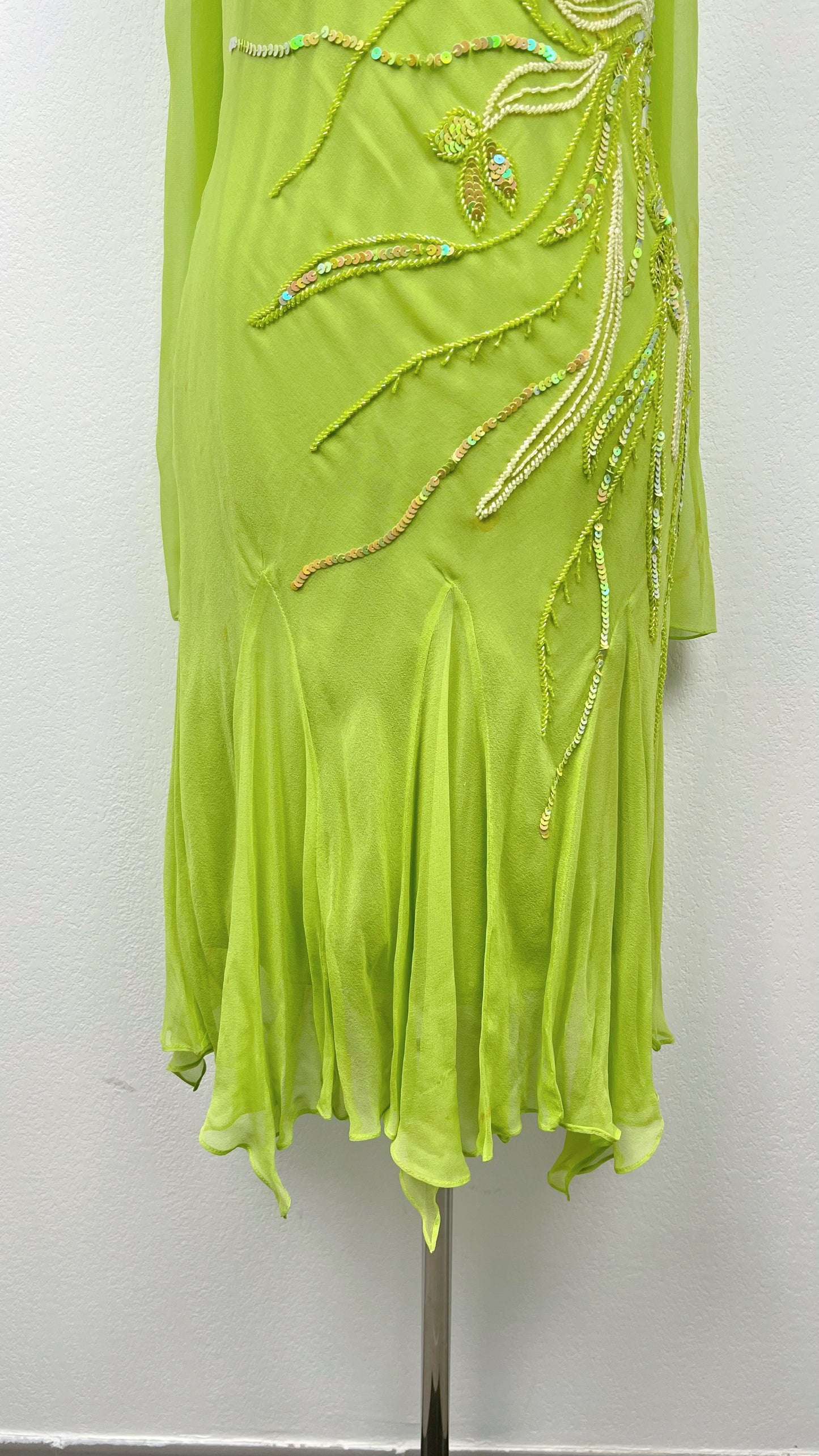 Fairy Lime Silk Dress