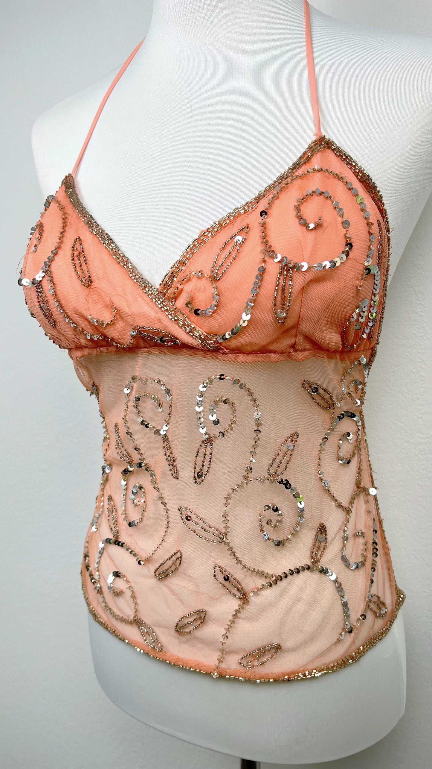 Peach Glow Halter Top
