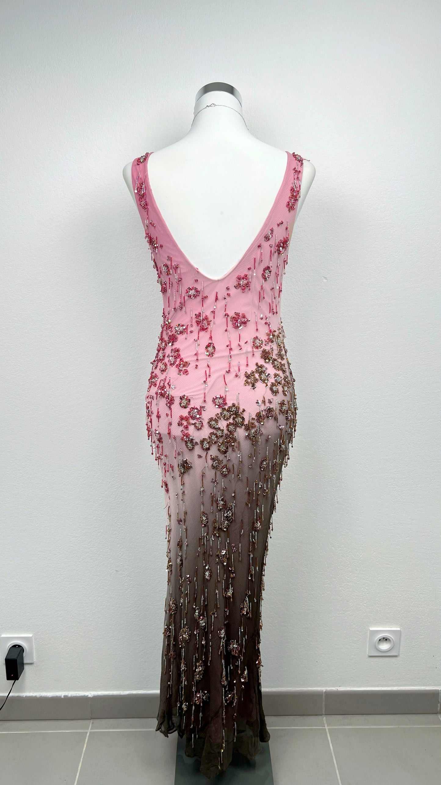 Rose Cascade Couture Gown