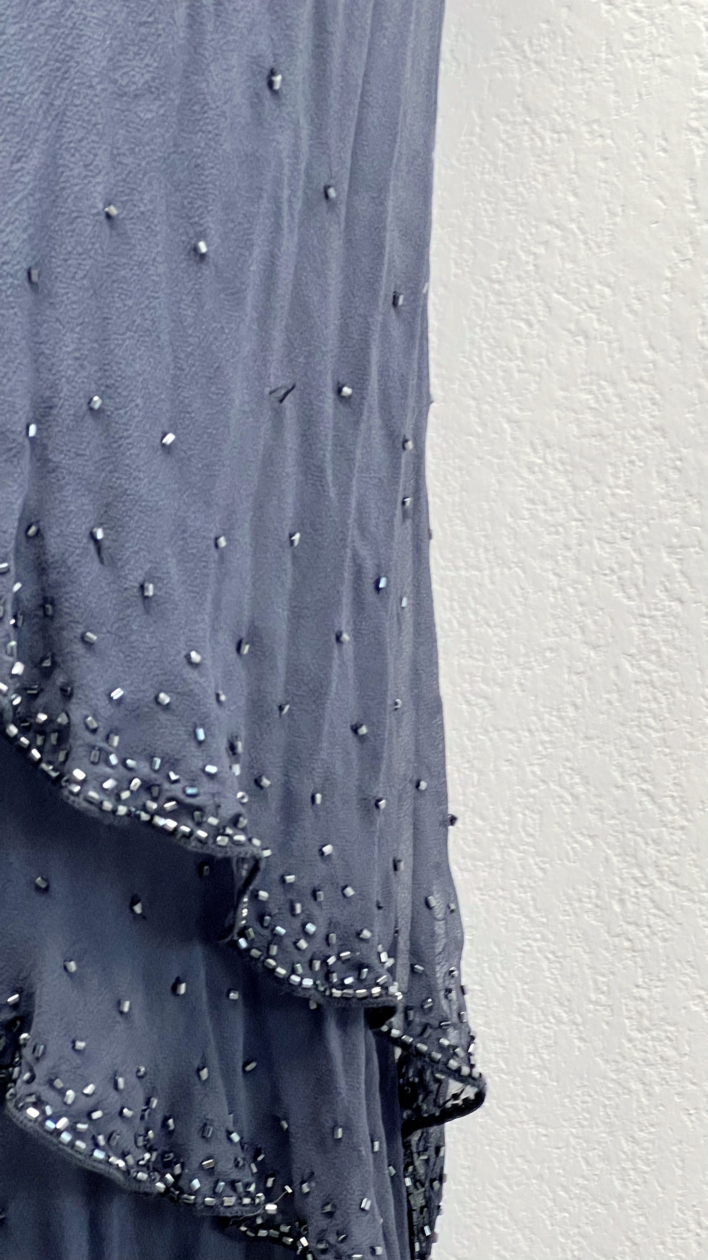 Midnight Smoke Silk Dress