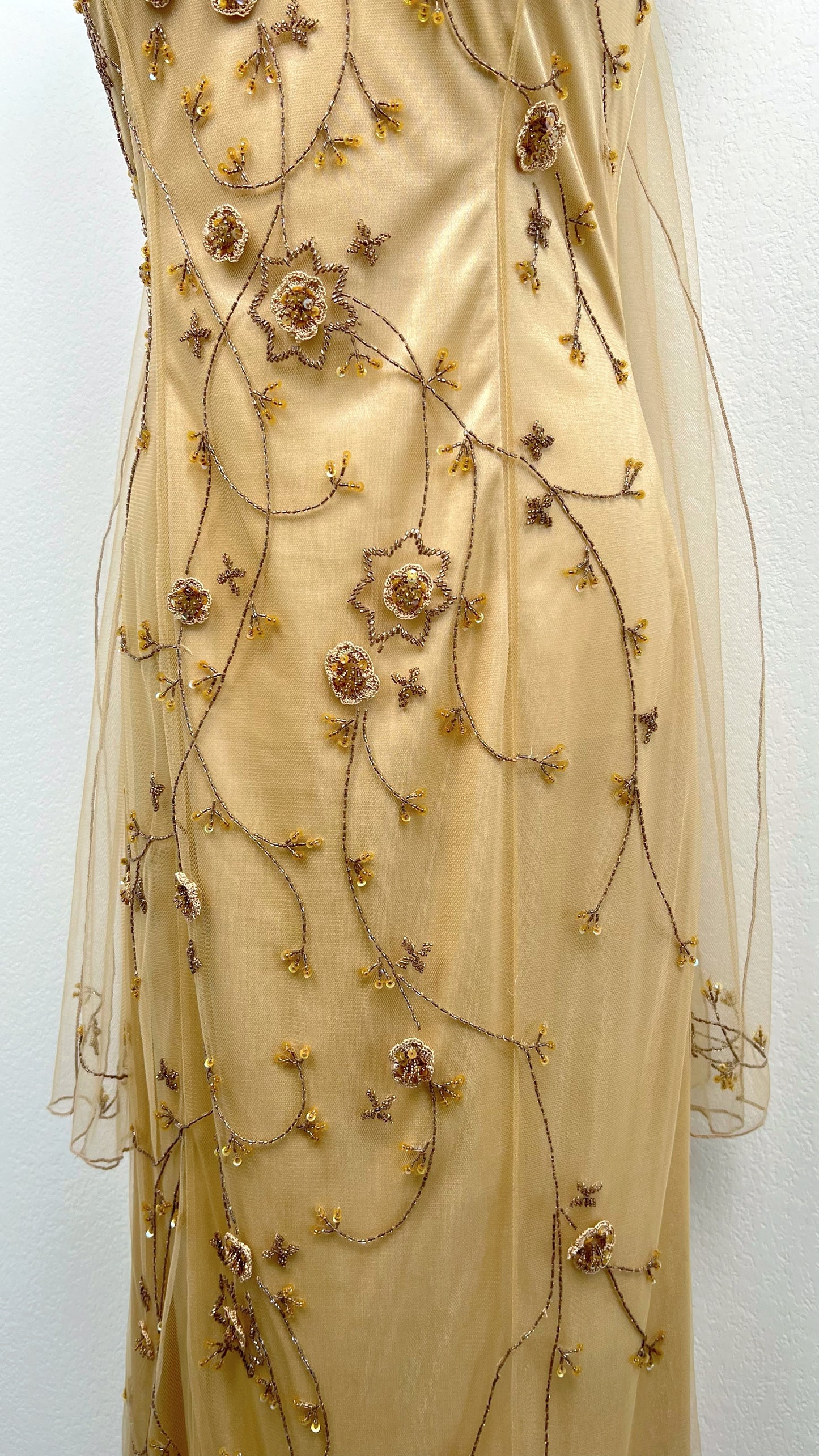 Golden Ivy Evening Gown