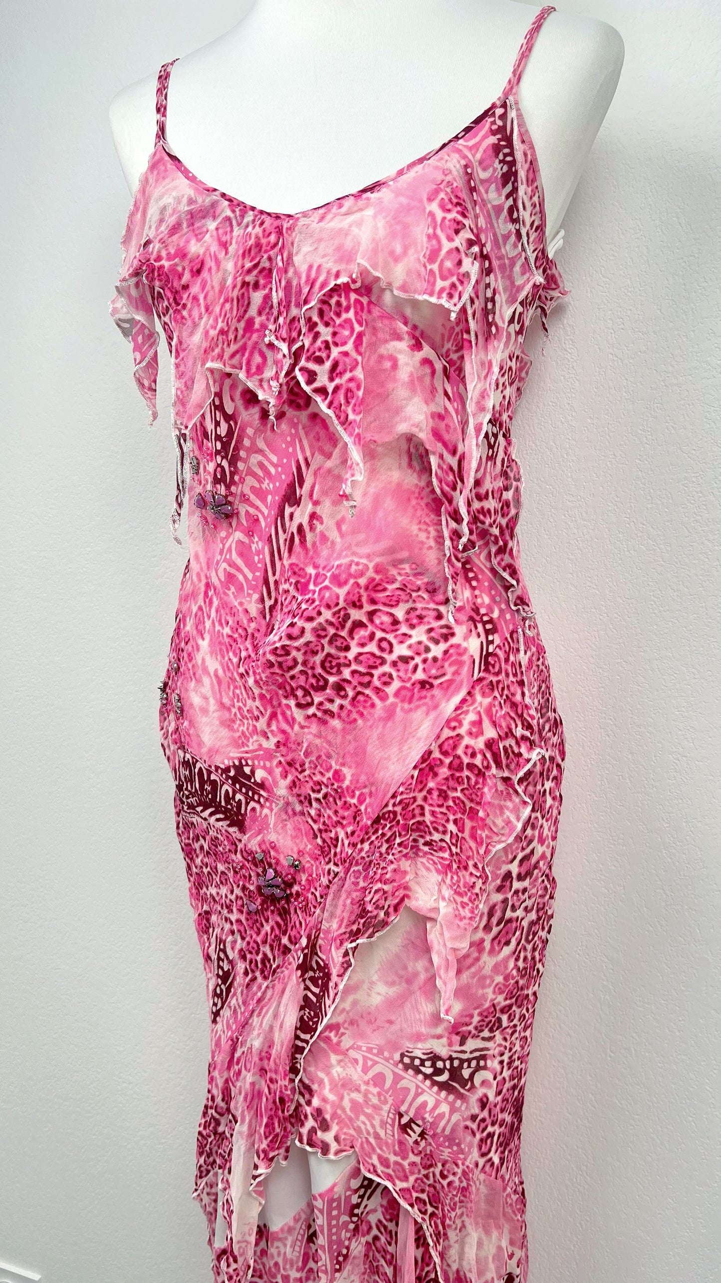 The Pink Cheetah Silk Dress