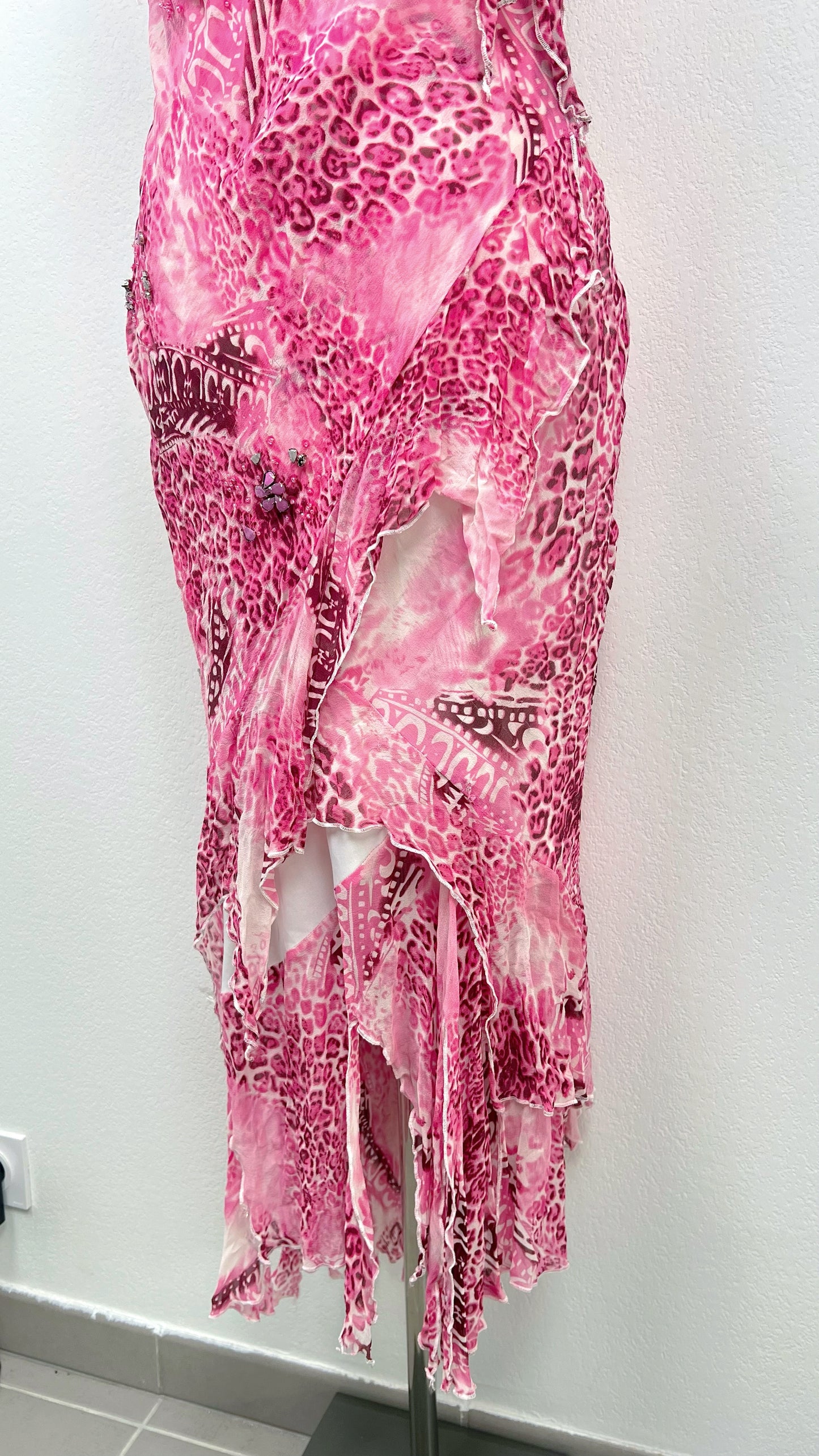The Pink Cheetah Silk Dress