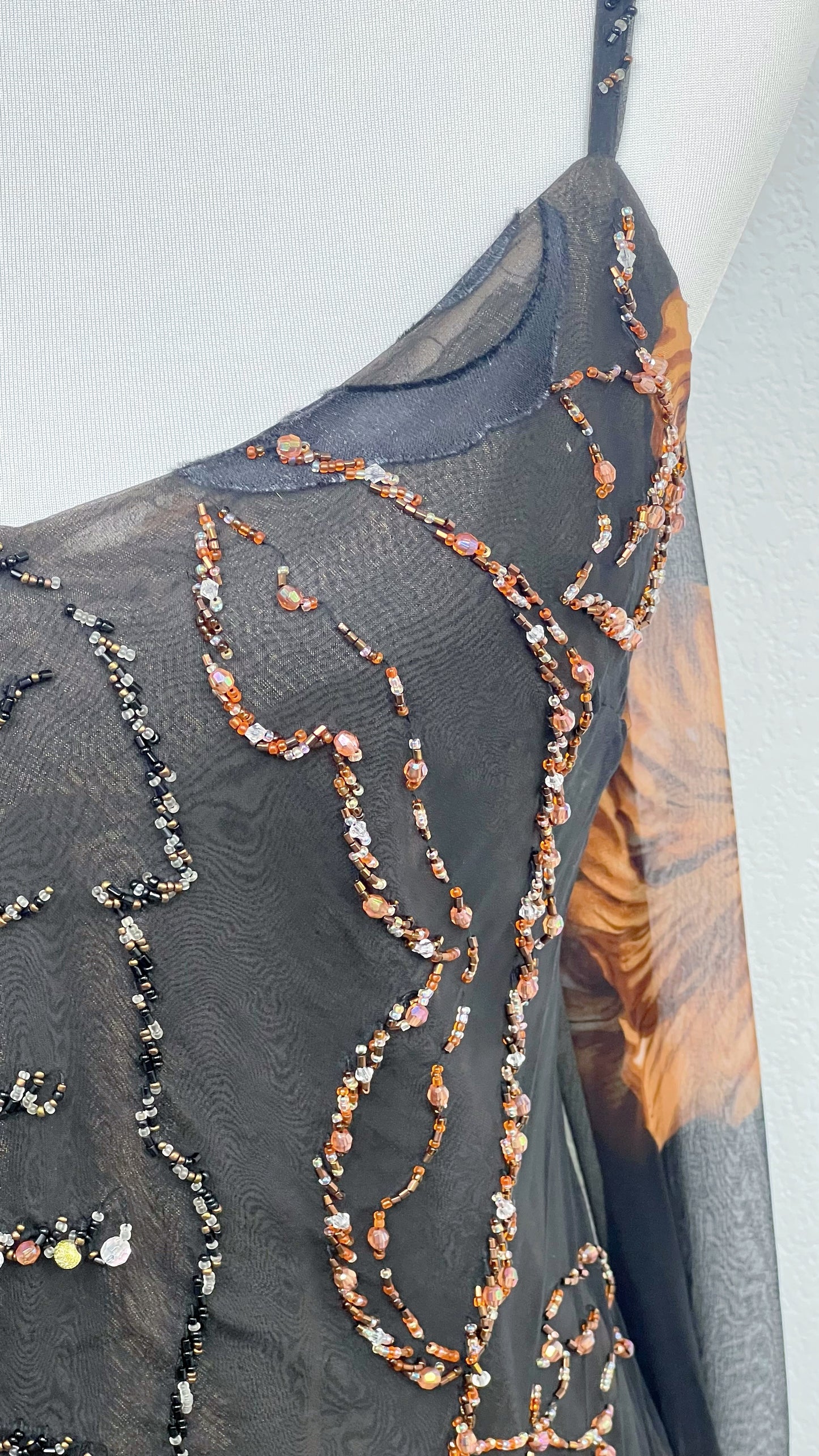 Golden Eclipse Silk Dress