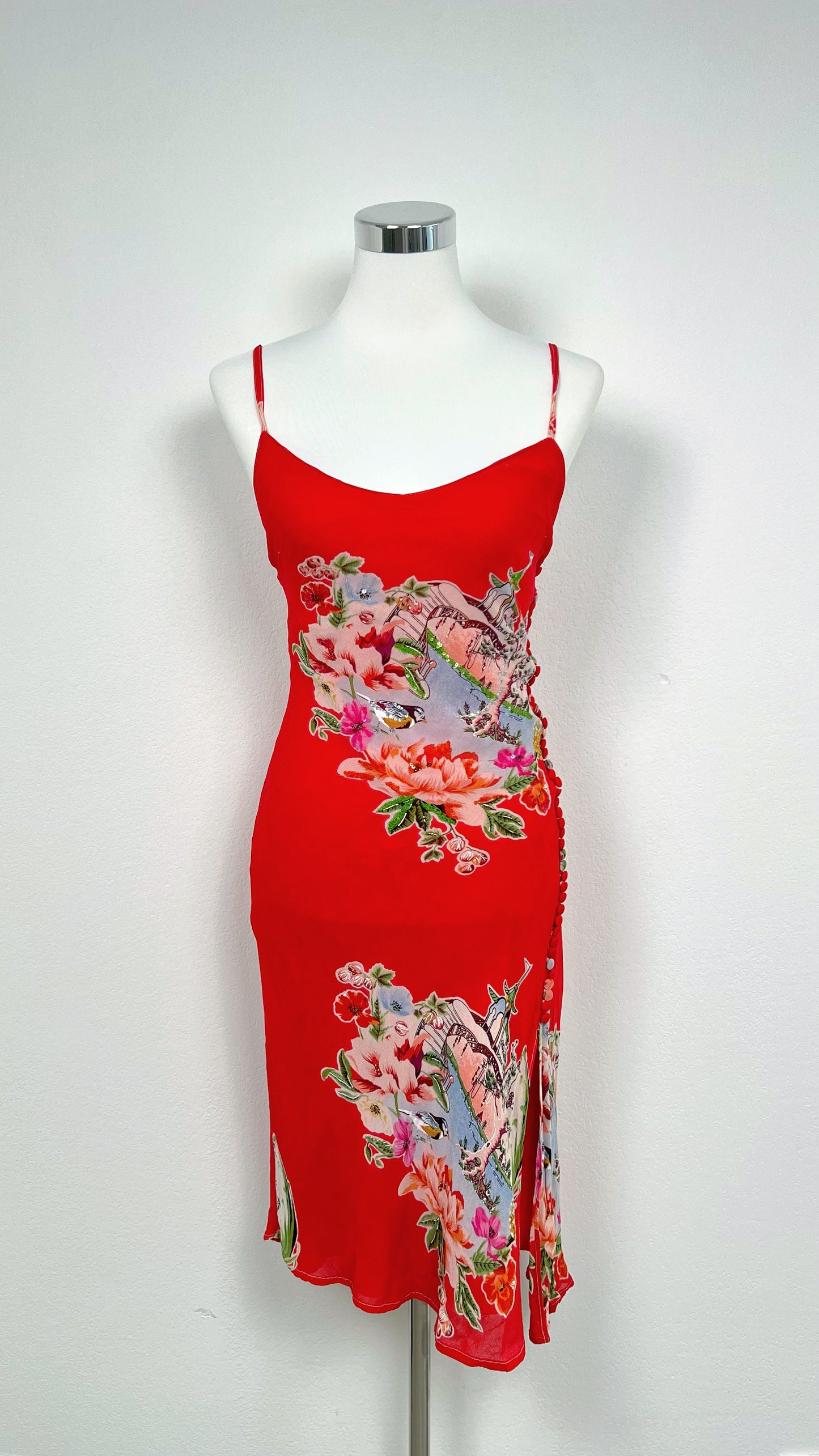 Scarlet Blossom Derhy Dress