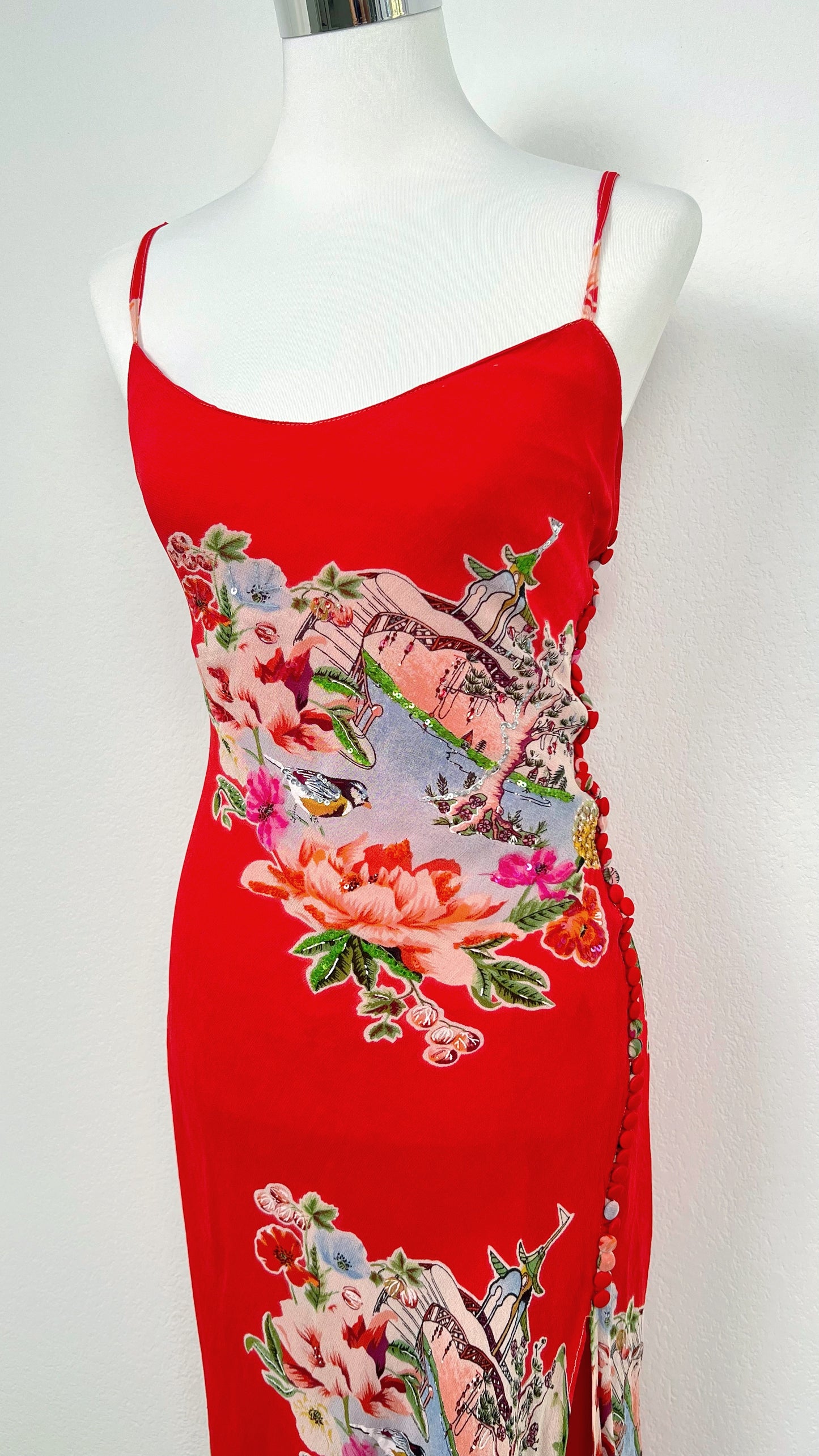 Scarlet Blossom Derhy Dress