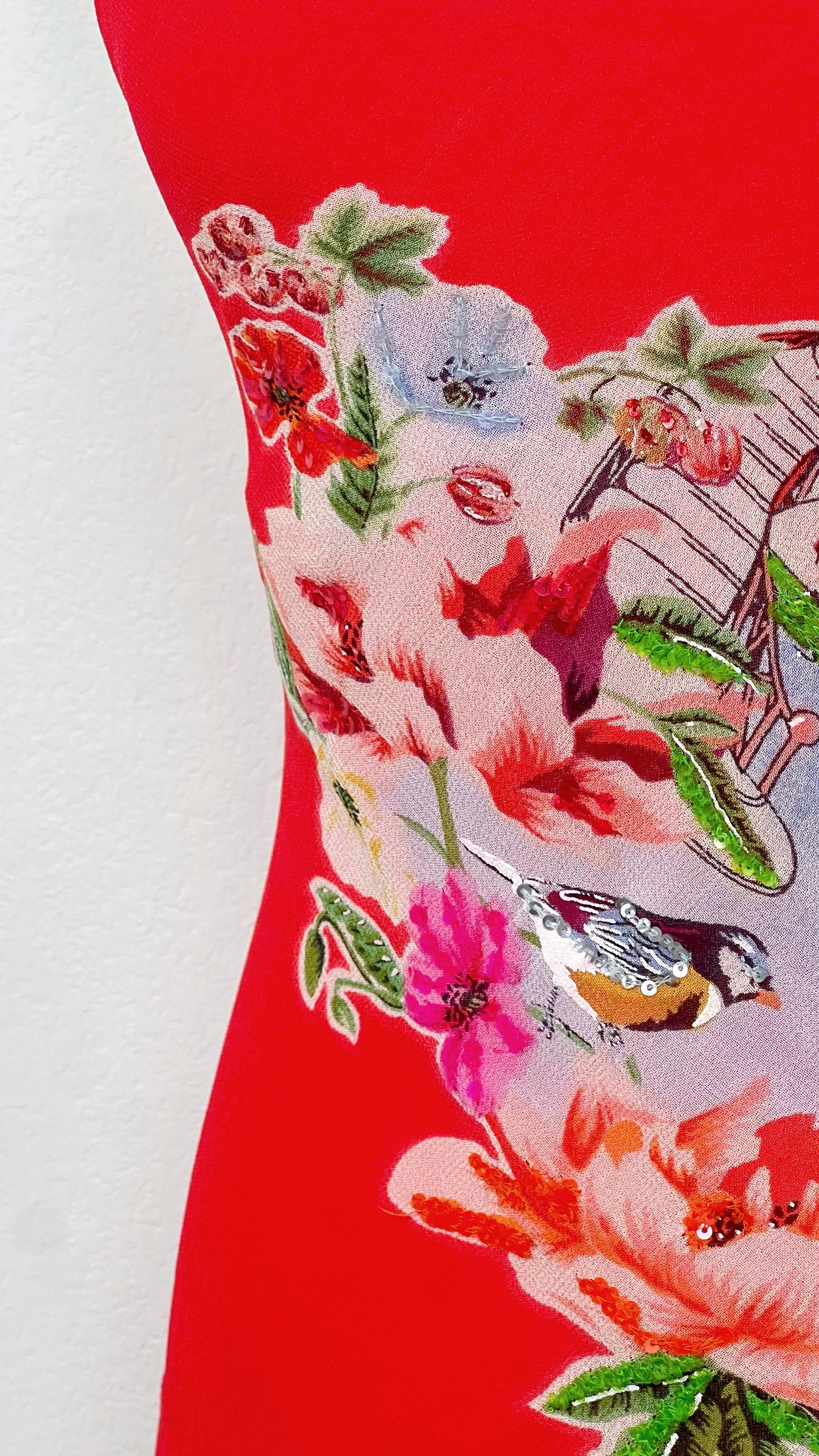 Scarlet Blossom Derhy Dress