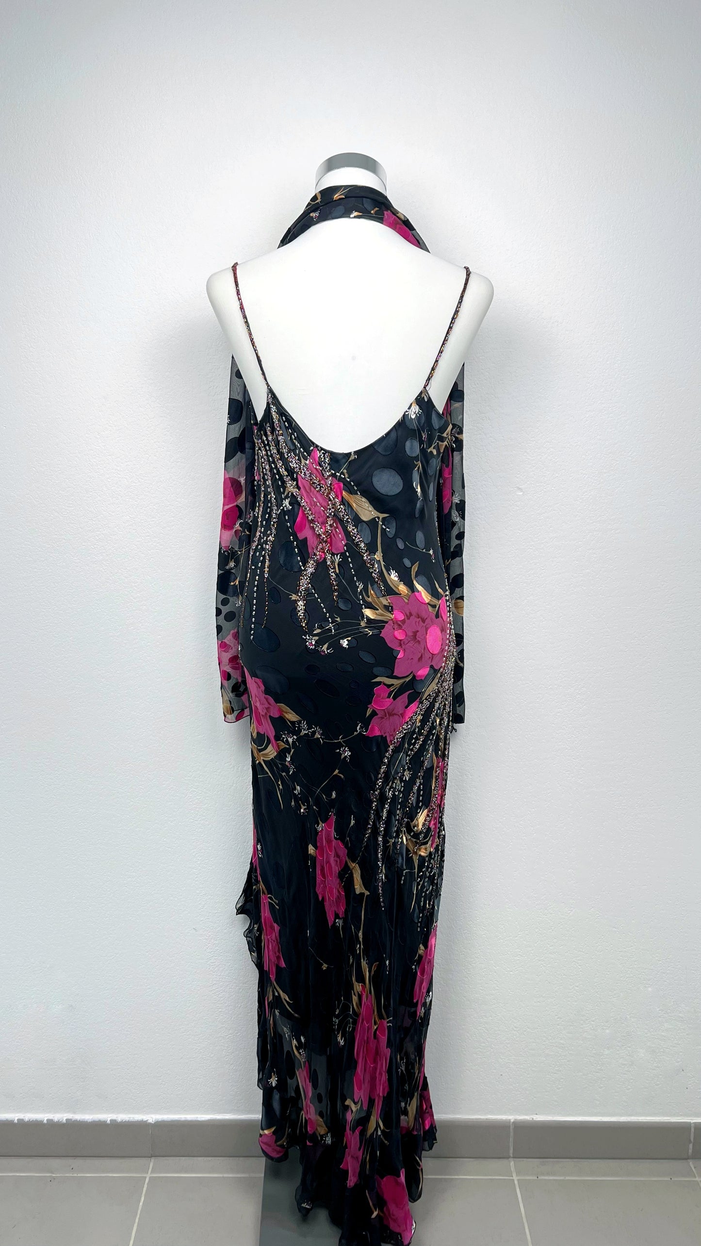 Midnight Orchid Silk Gown