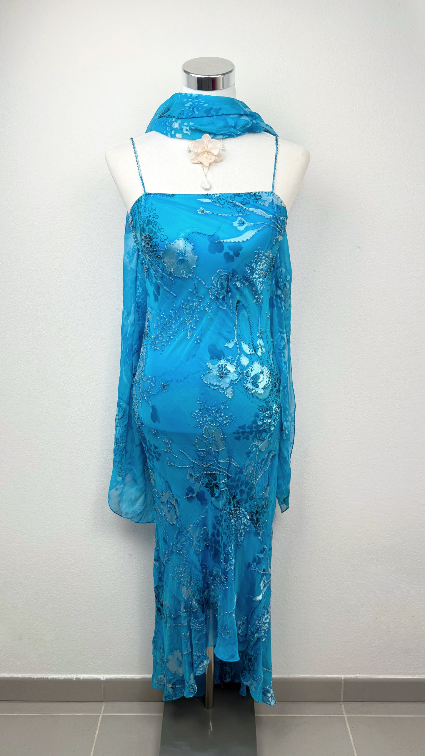 Nerissa Bluebell Silk Dress