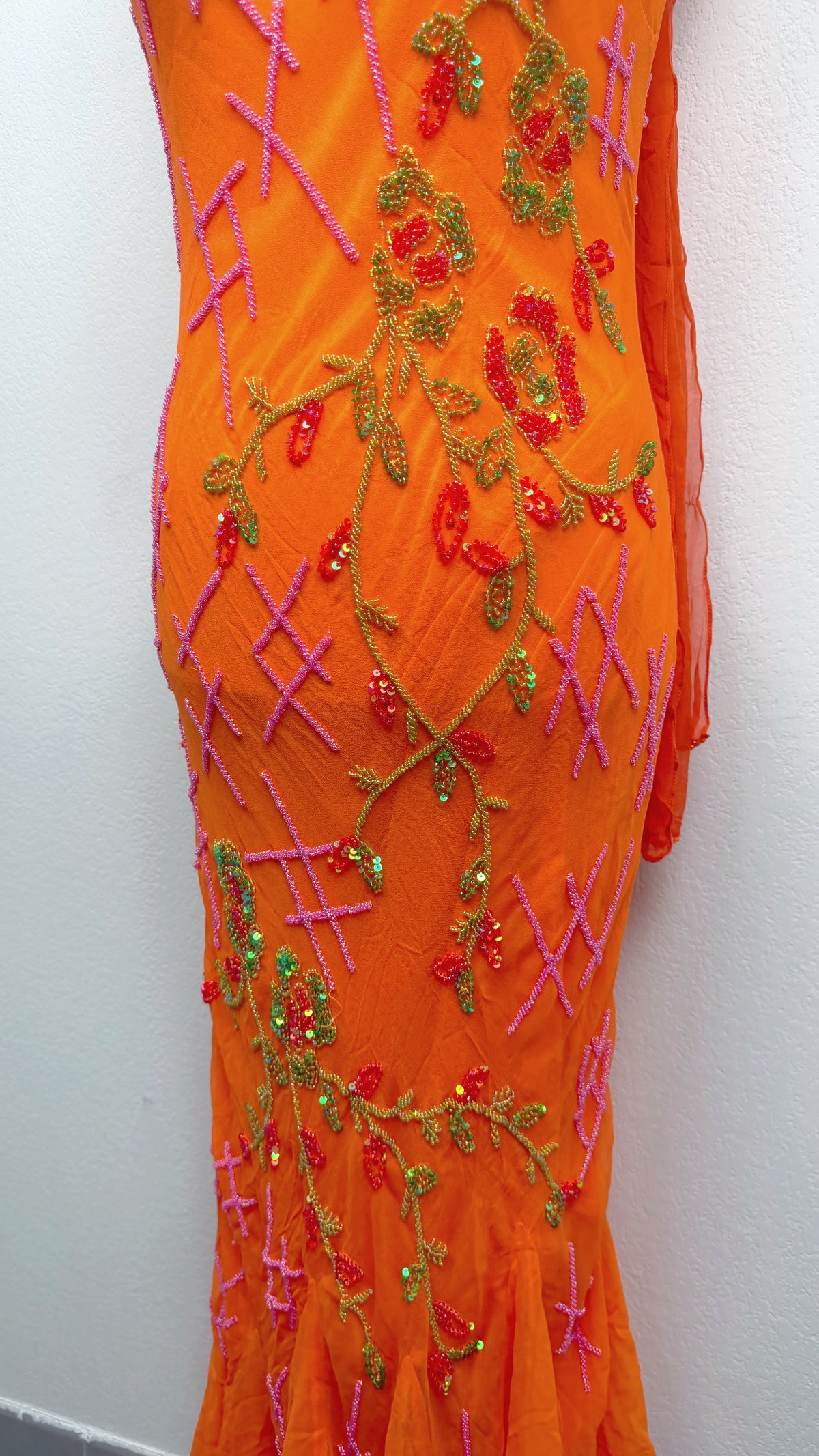 The Tangerine Fairy Silk Dress