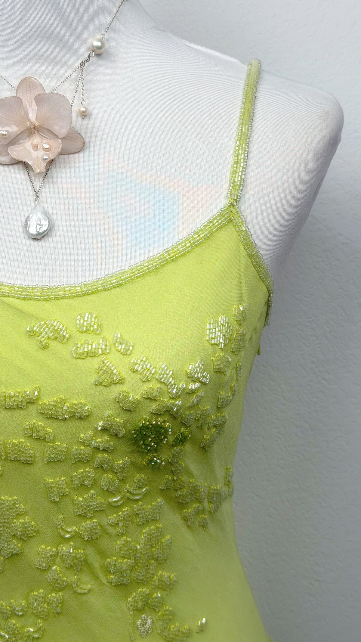 The Lime Enchantment Silk Dress