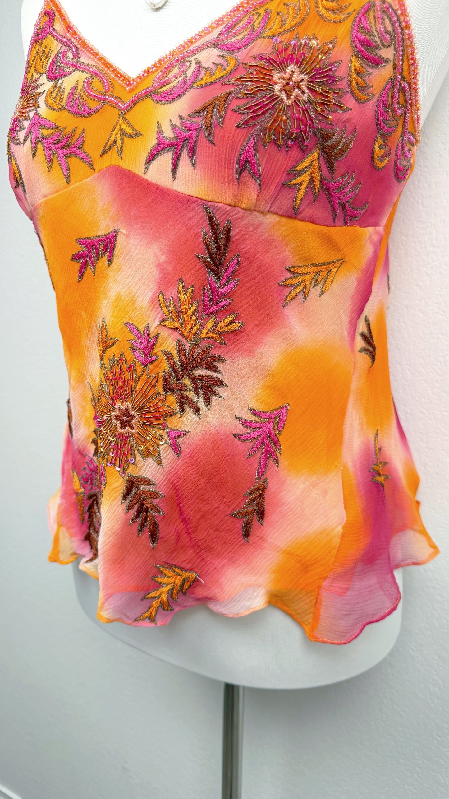Aftershock Sunset Garden Silk Top