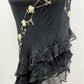 The Midnight Moonflower Silk Dress