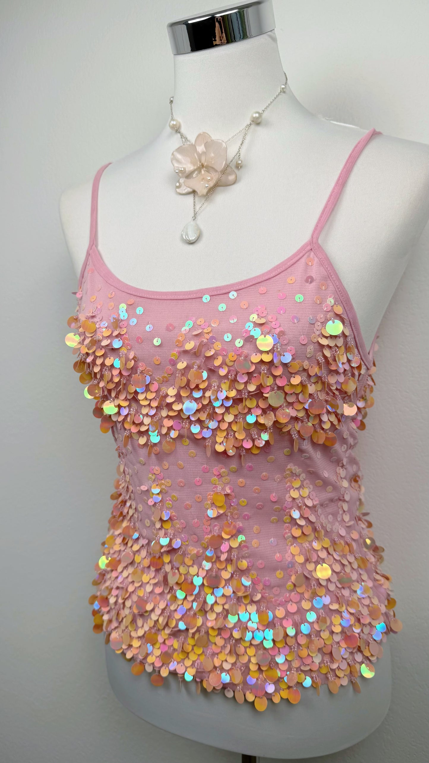 Derhy Peach Stardust Top