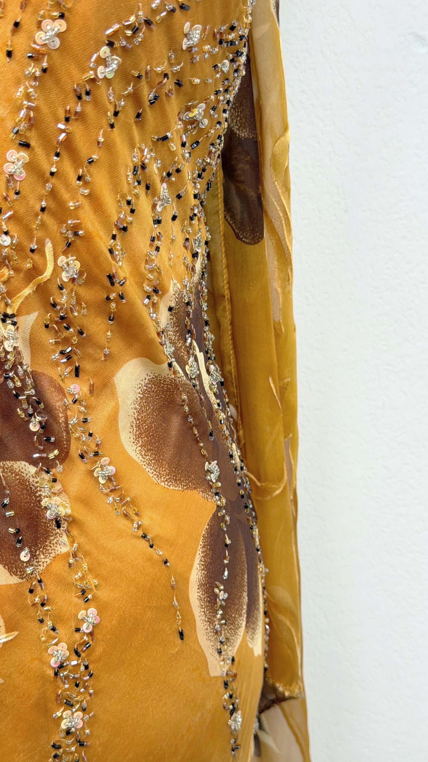Aurelia Silk Gilded Orchid Gown