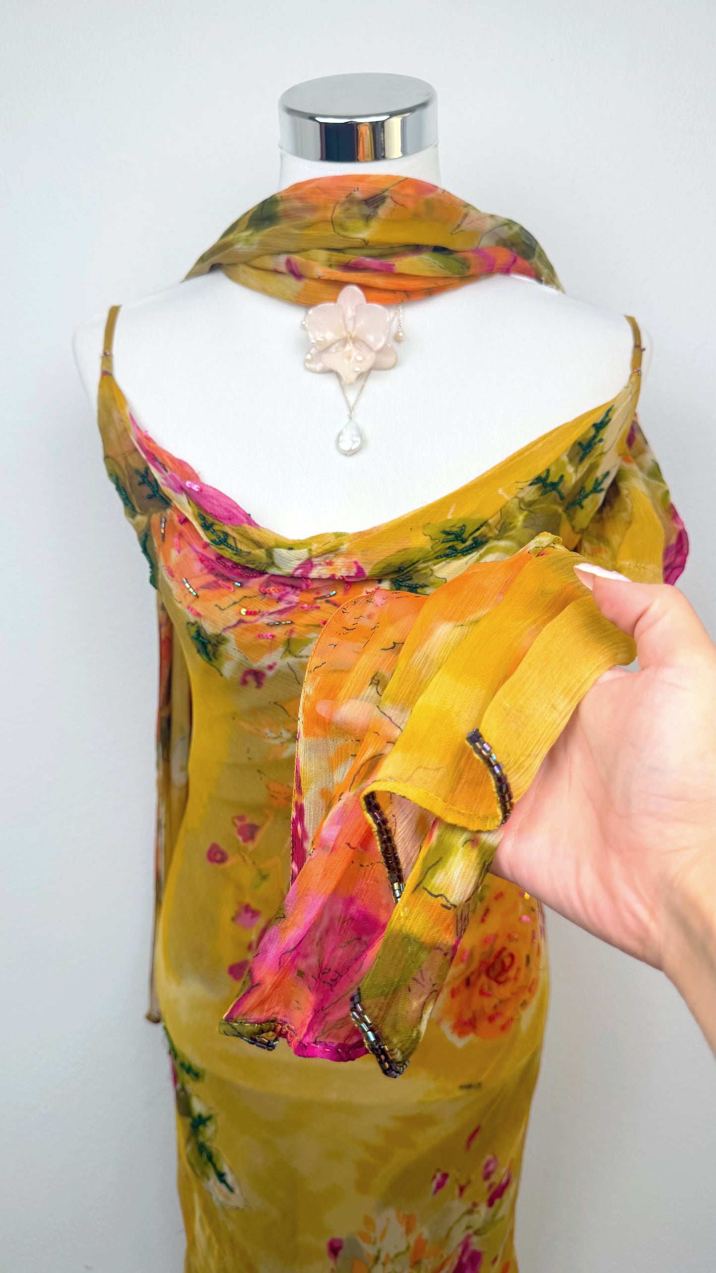 Golden Rose Garden Dress