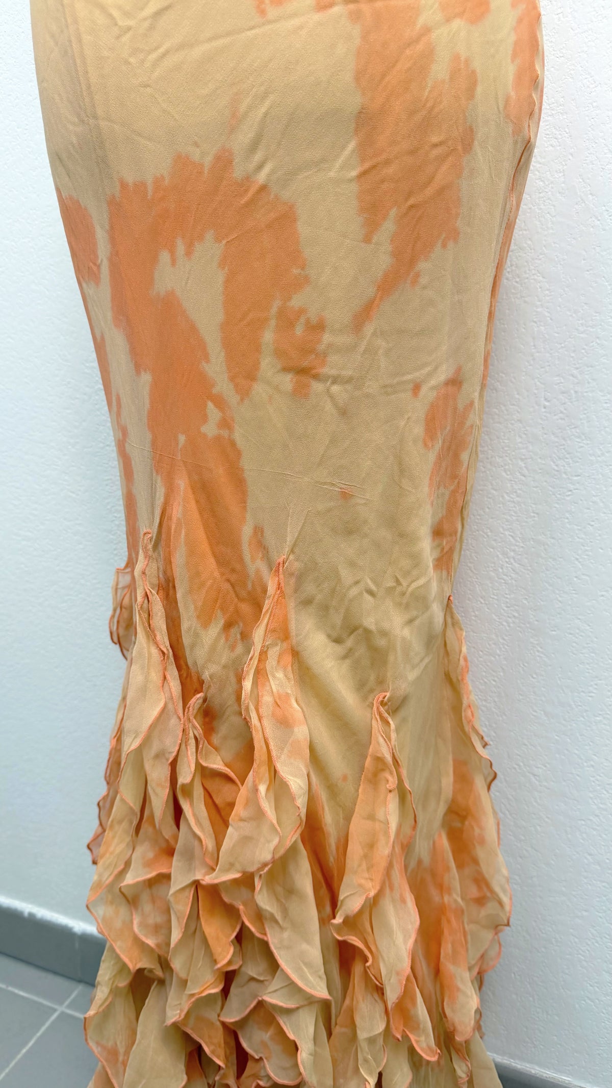 Peach Stardust Silk Gown