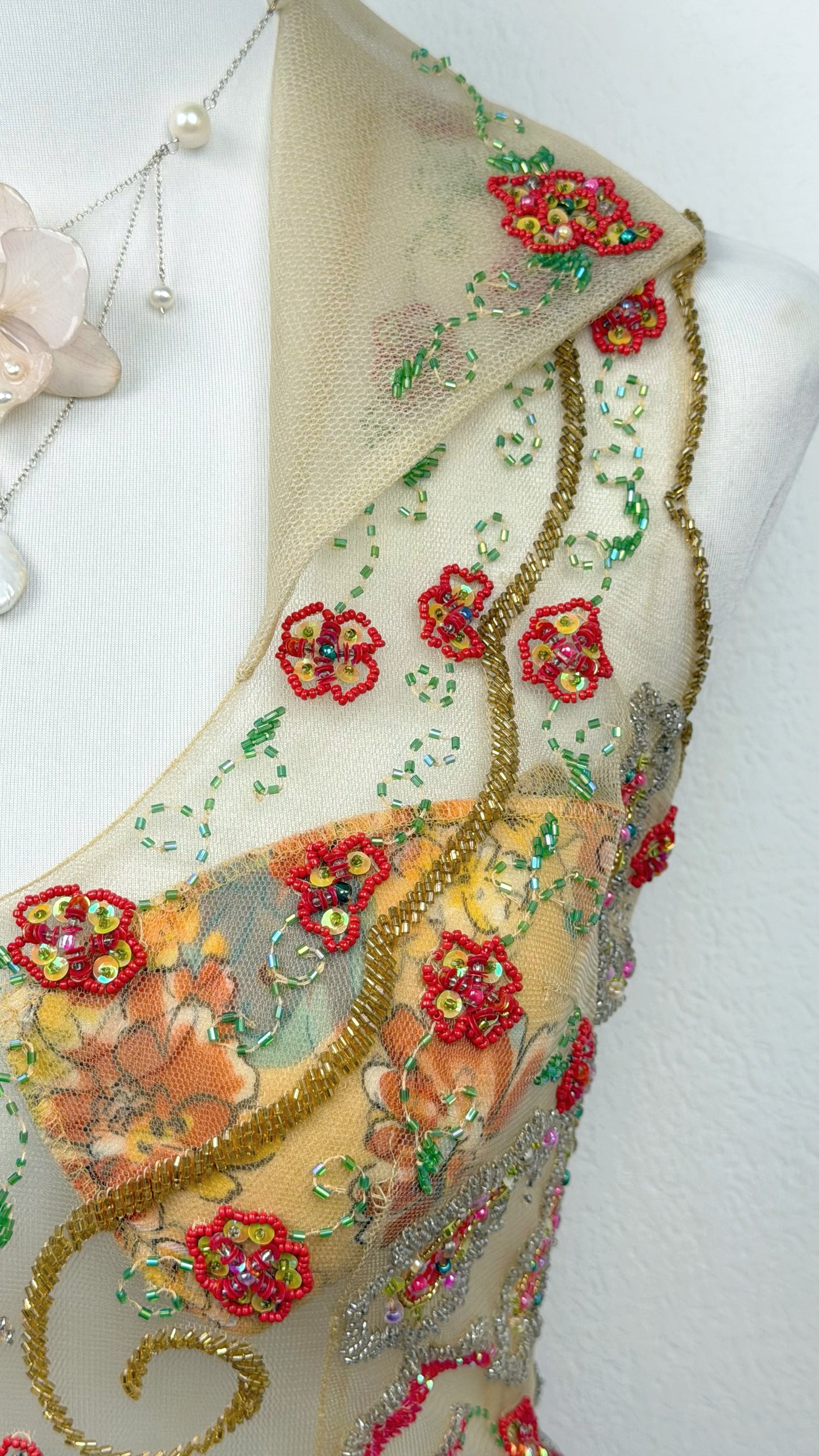 Enchanted Garden Hand-Beaded Two-Piece Set