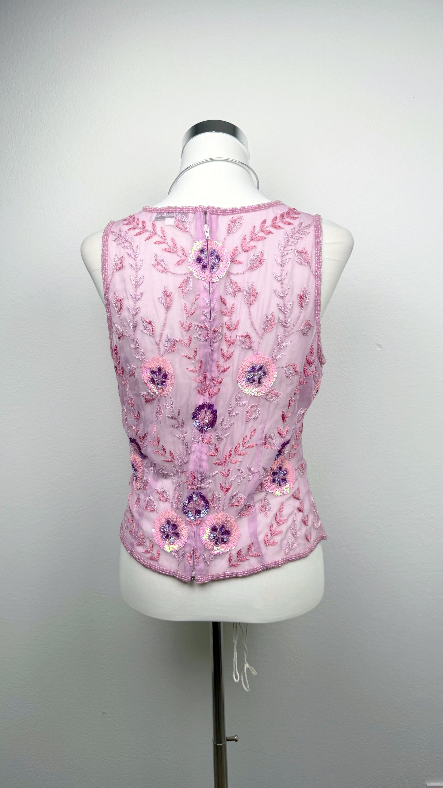 Aftershock Lilac Enchanted Garden Silk Top