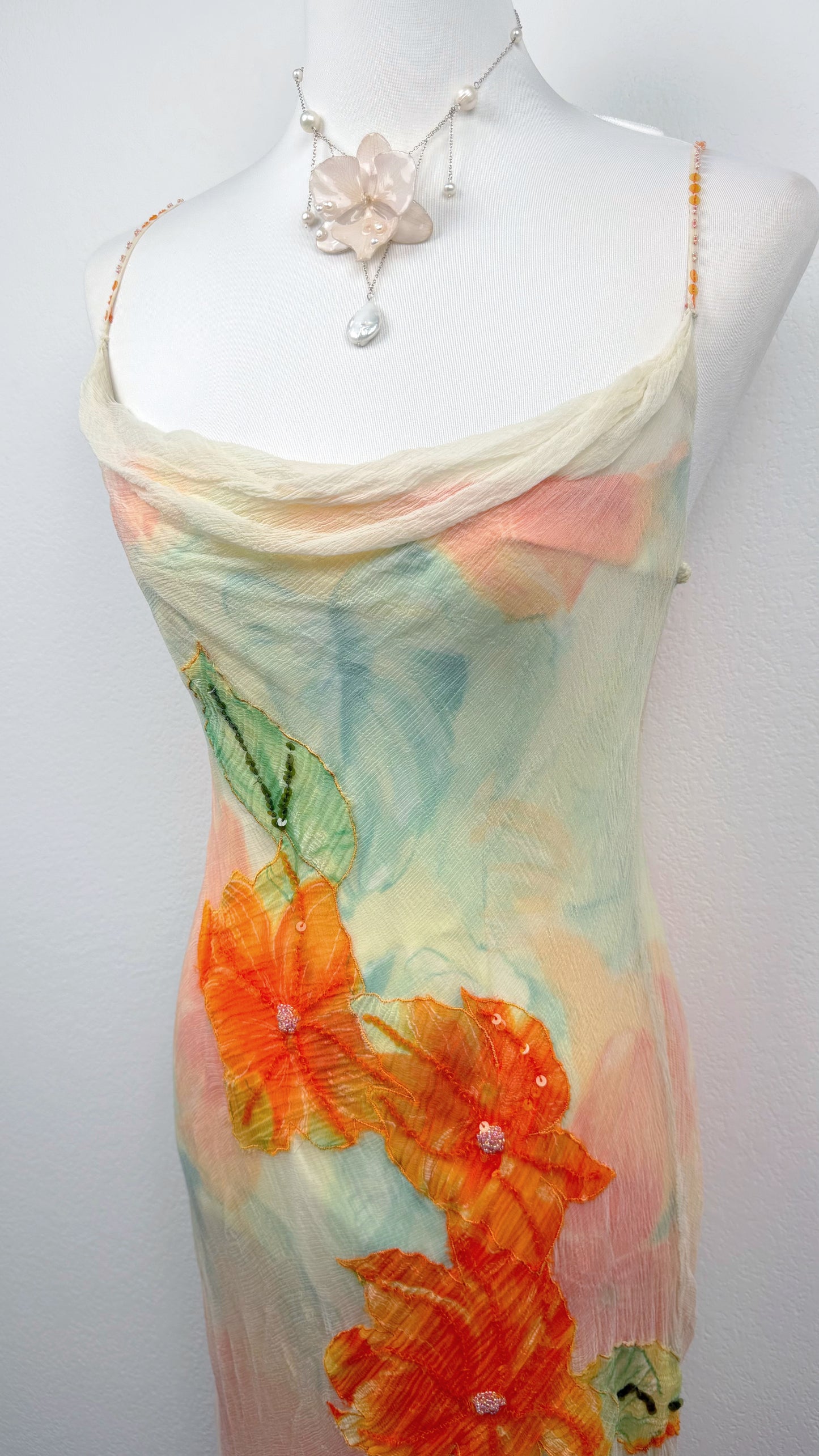 Derhy Watercolor Hibiscus Dress