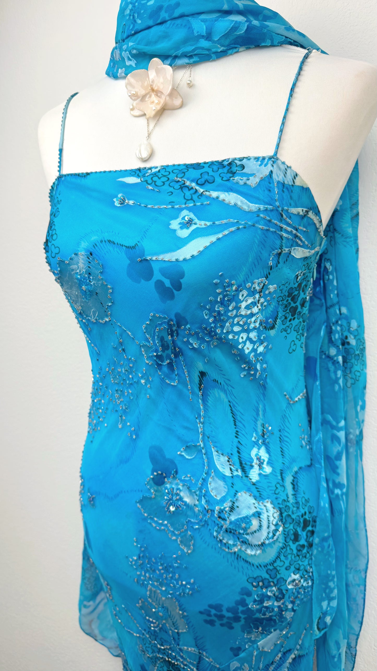 Nerissa Bluebell Silk Dress