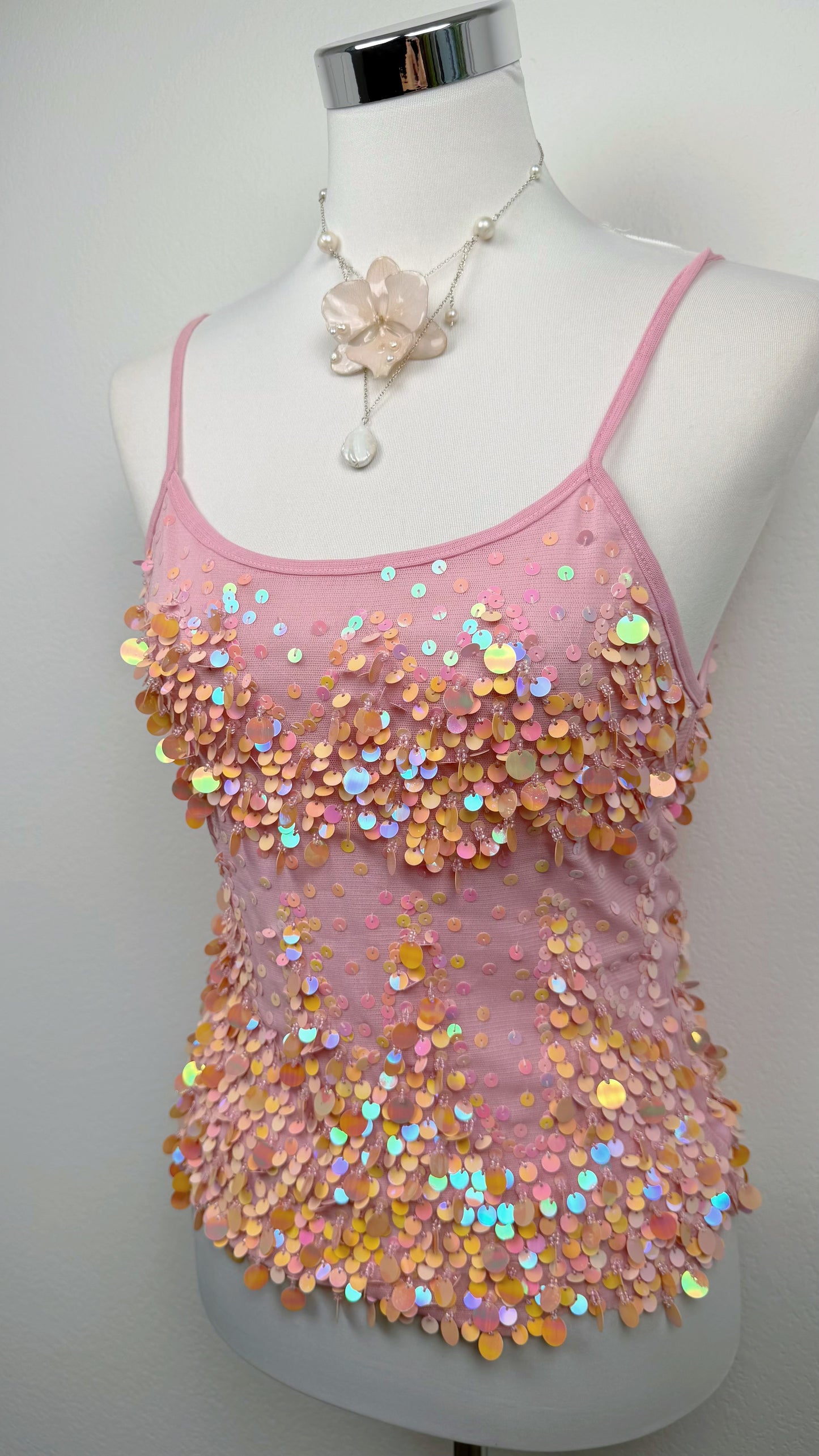 Derhy Peach Stardust Top