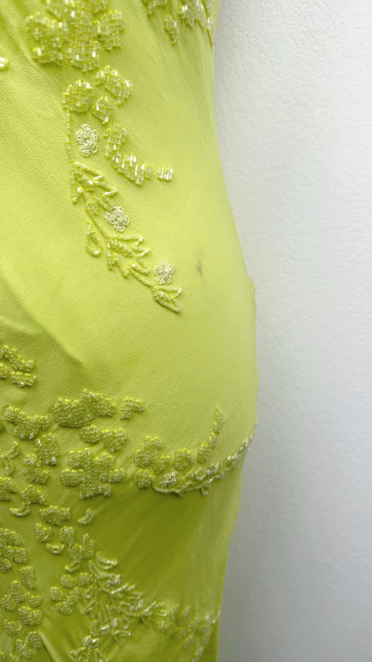The Lime Enchantment Silk Dress