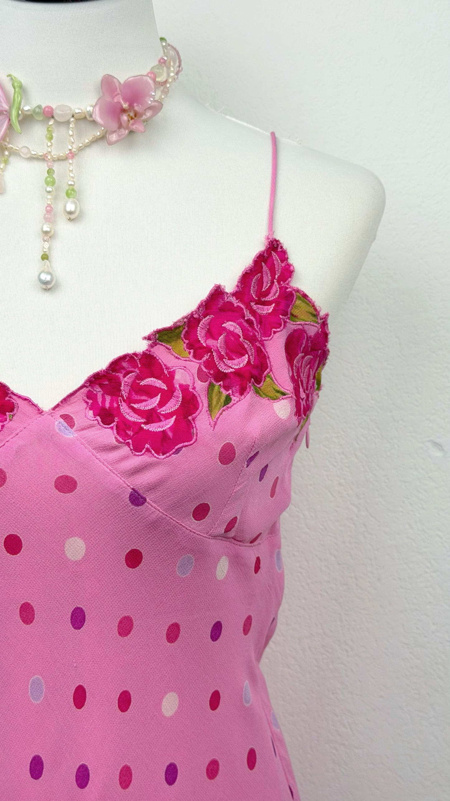 Derhy Pink Polka Rose