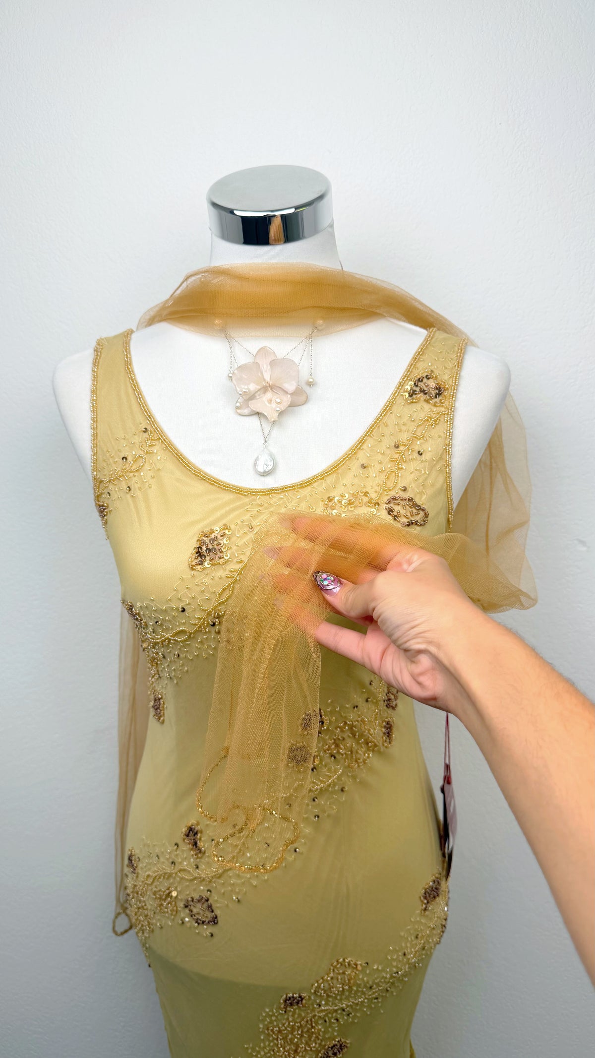 The Golden Fae Silk Dress