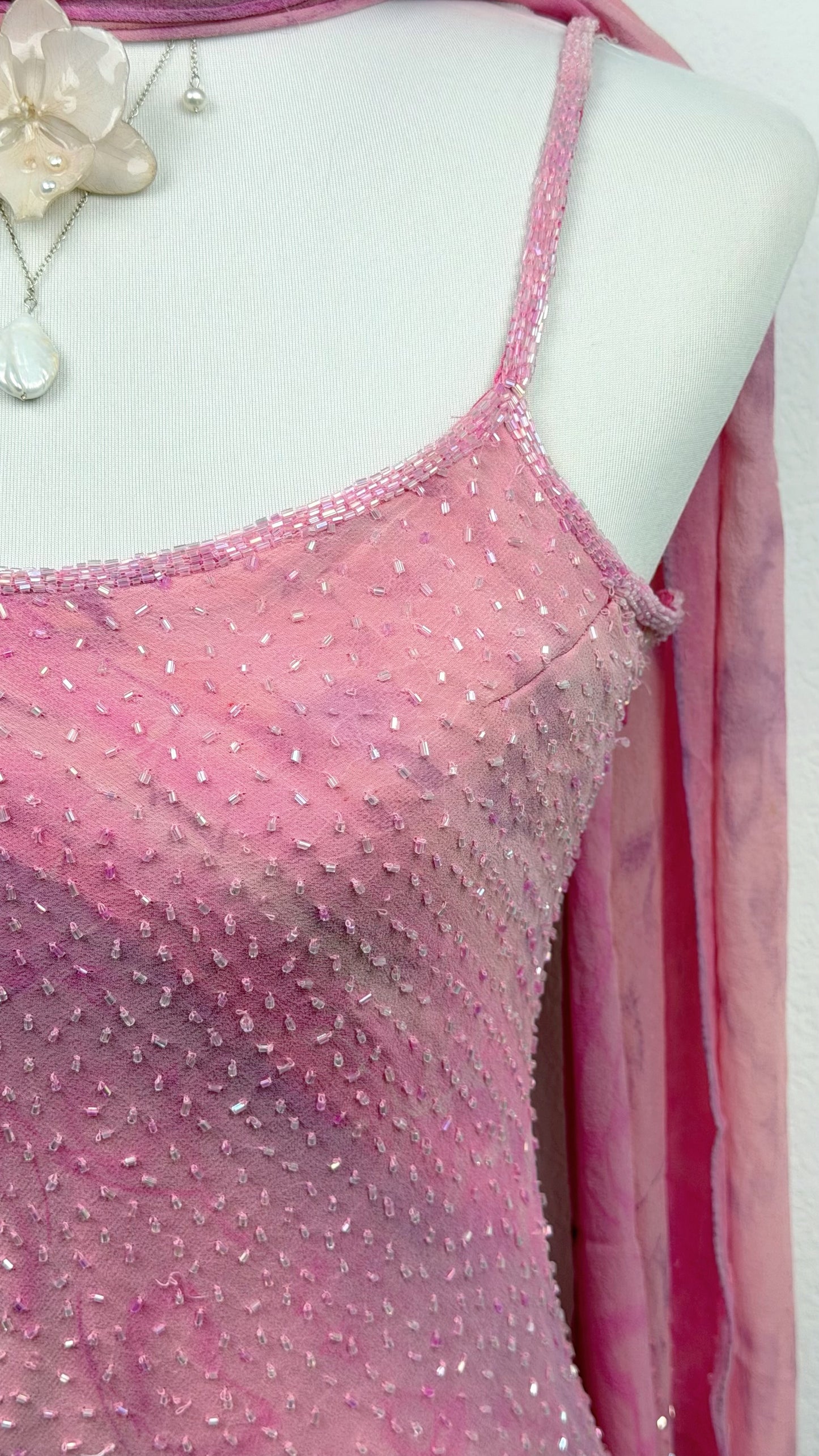 Silk Pink Stardust Gown