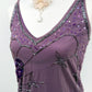 Midnight Butterfly Beaded Top