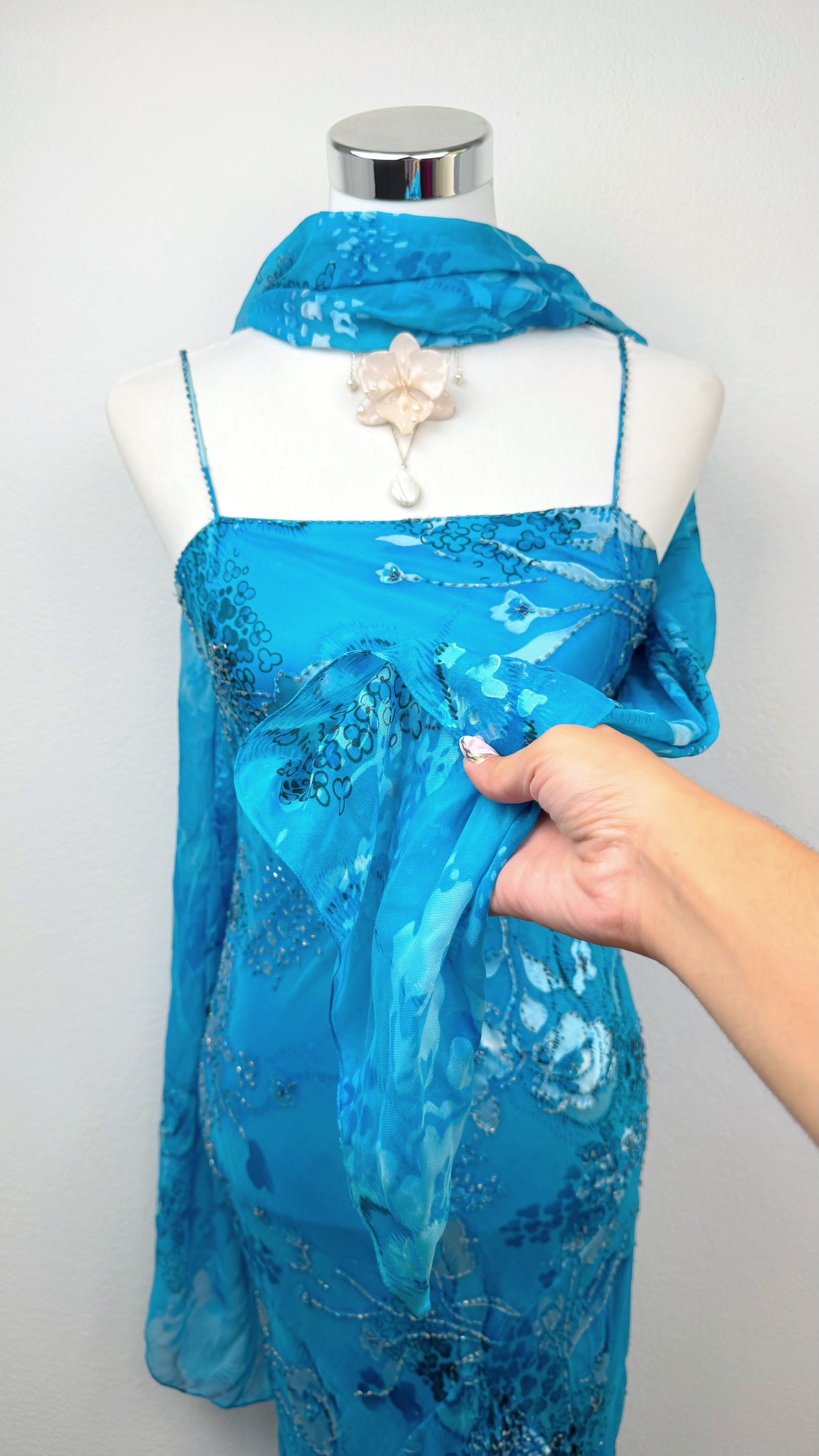 Nerissa Bluebell Silk Dress