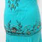 Rare Sue Wong Turquoise Hand-Beaded Silk