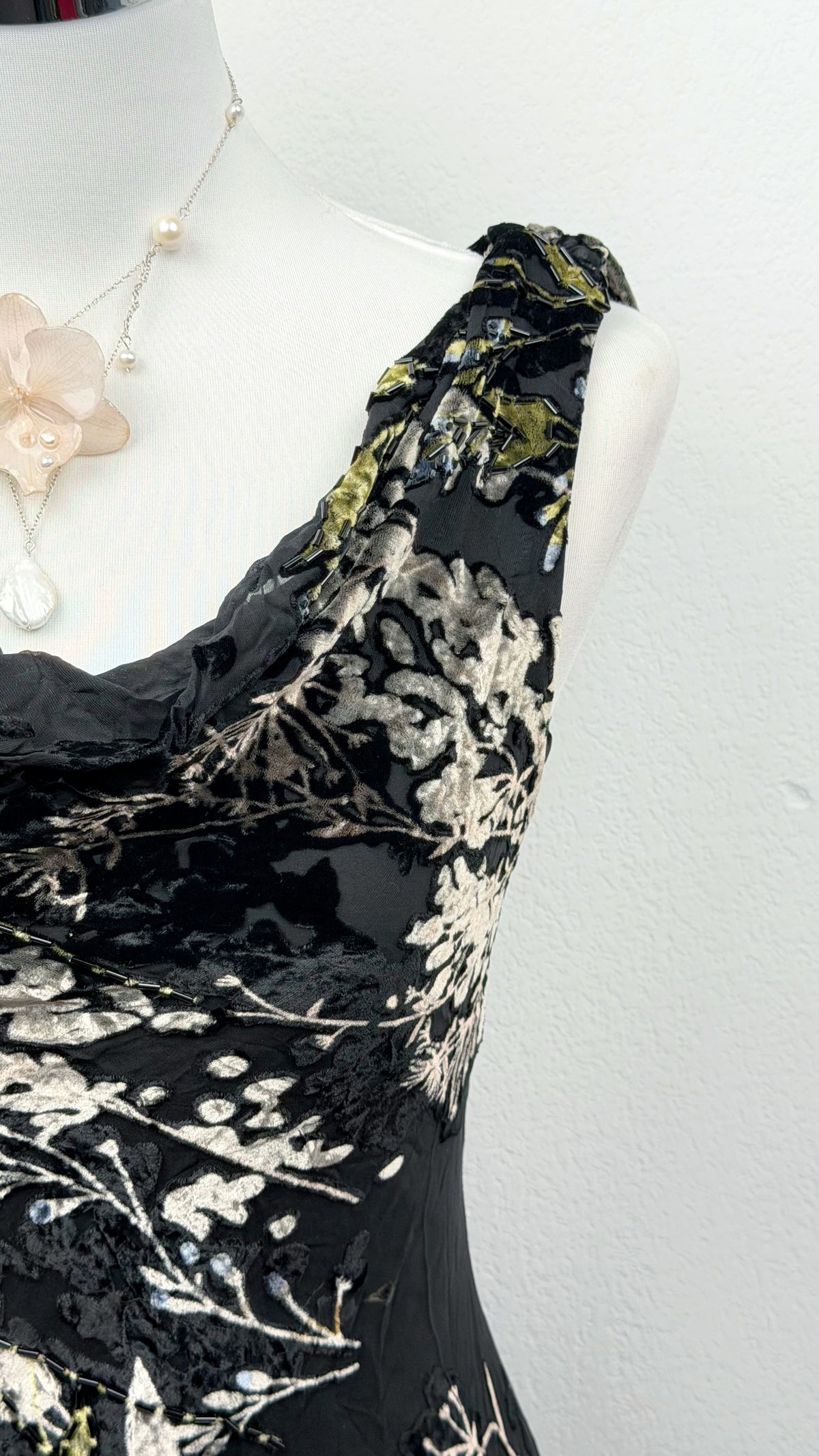 Sue Wong Midnight Enchanted Forest Silk Gown