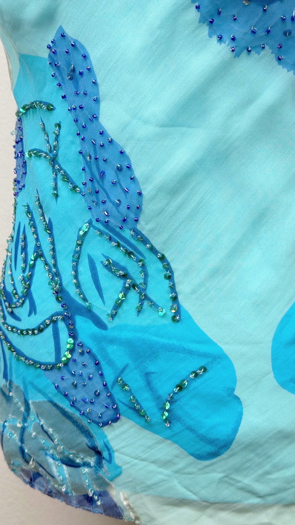 The Azure Mermaid Beaded Top