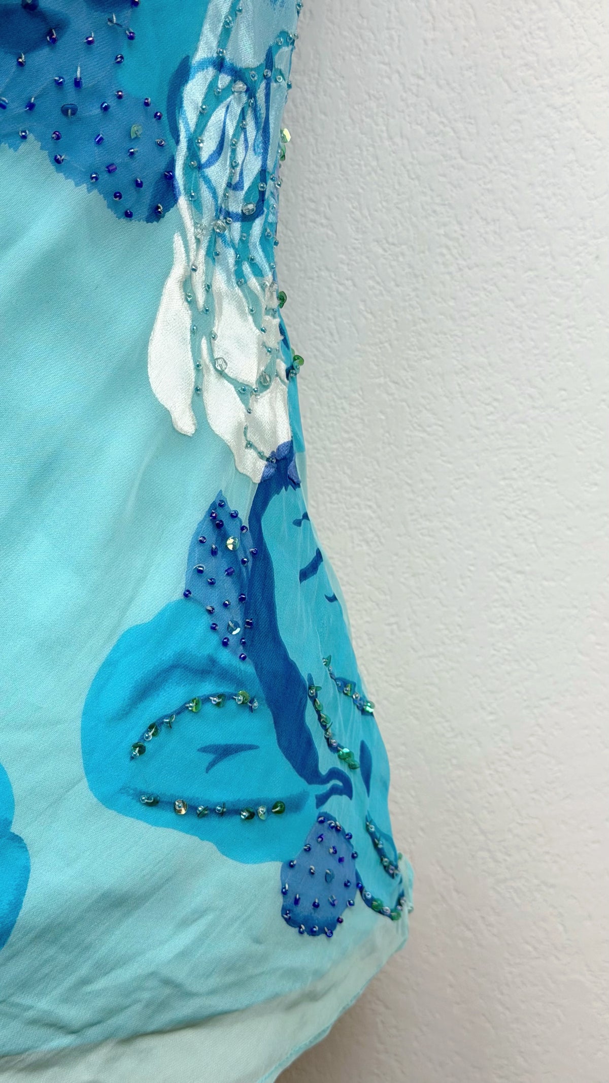 The Azure Mermaid Beaded Top