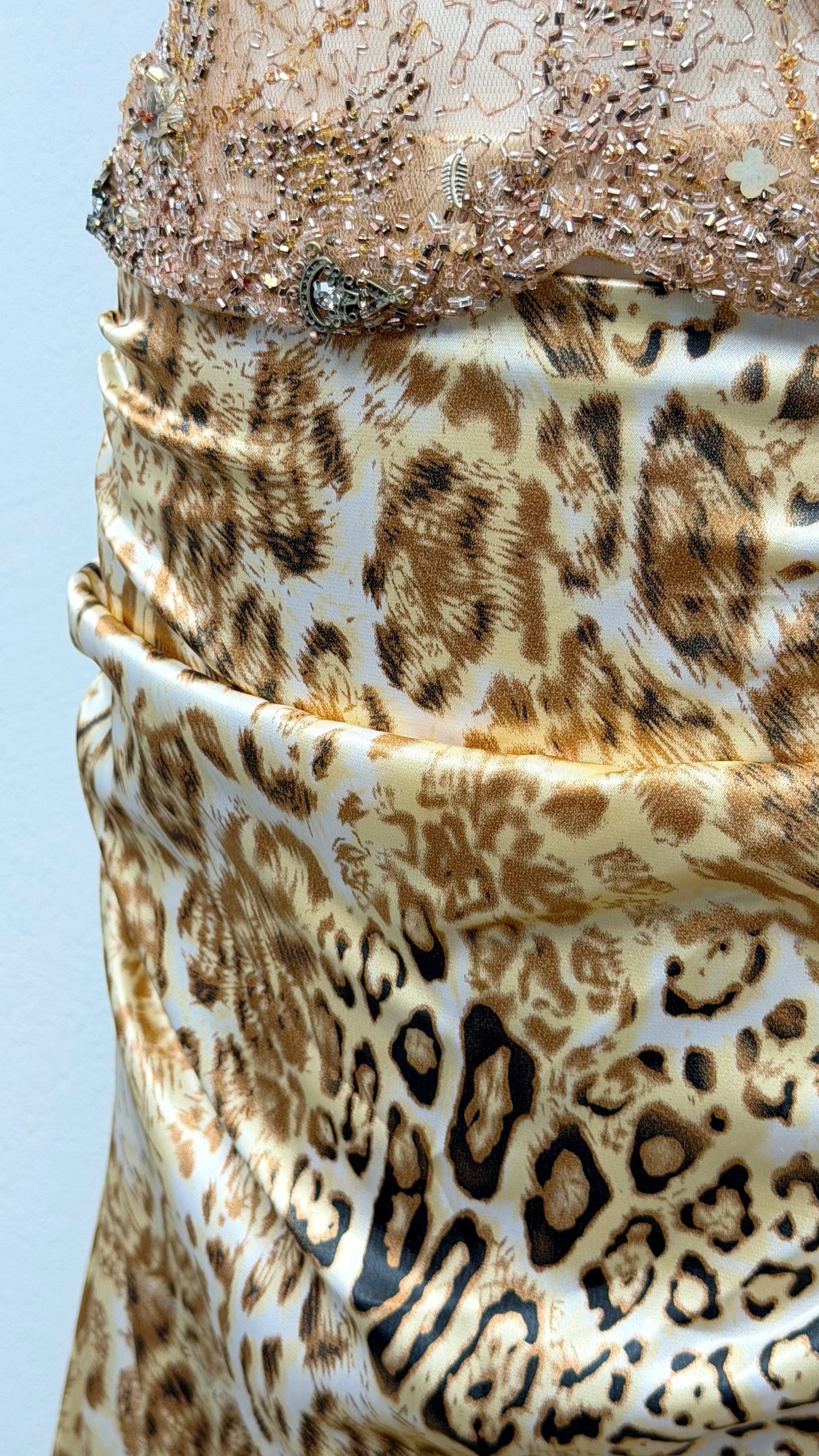 Golden Wildcat Hand-Beaded Two-Piece Set